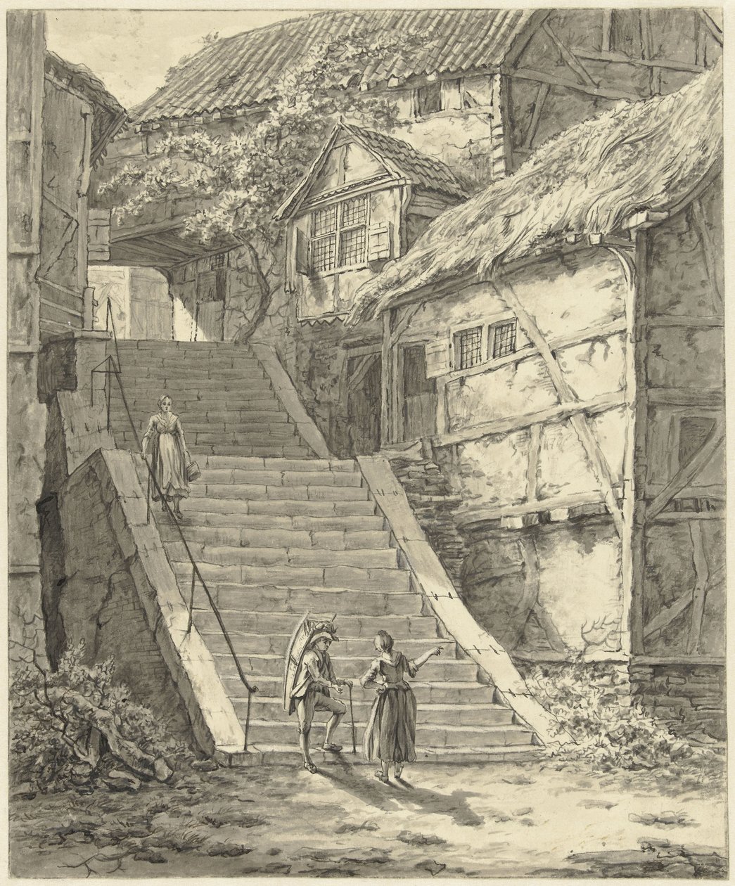 Staircase Between Houses in Mettmann, Near Düsseldorf by Johannes Elffers