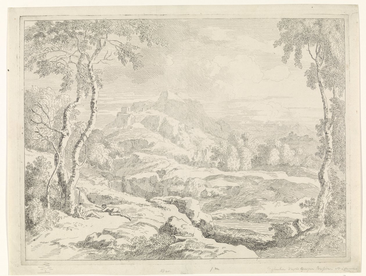 Landscape with Shepherds (Landscapes after Gaspar Poussin) by Johannes Glauber
