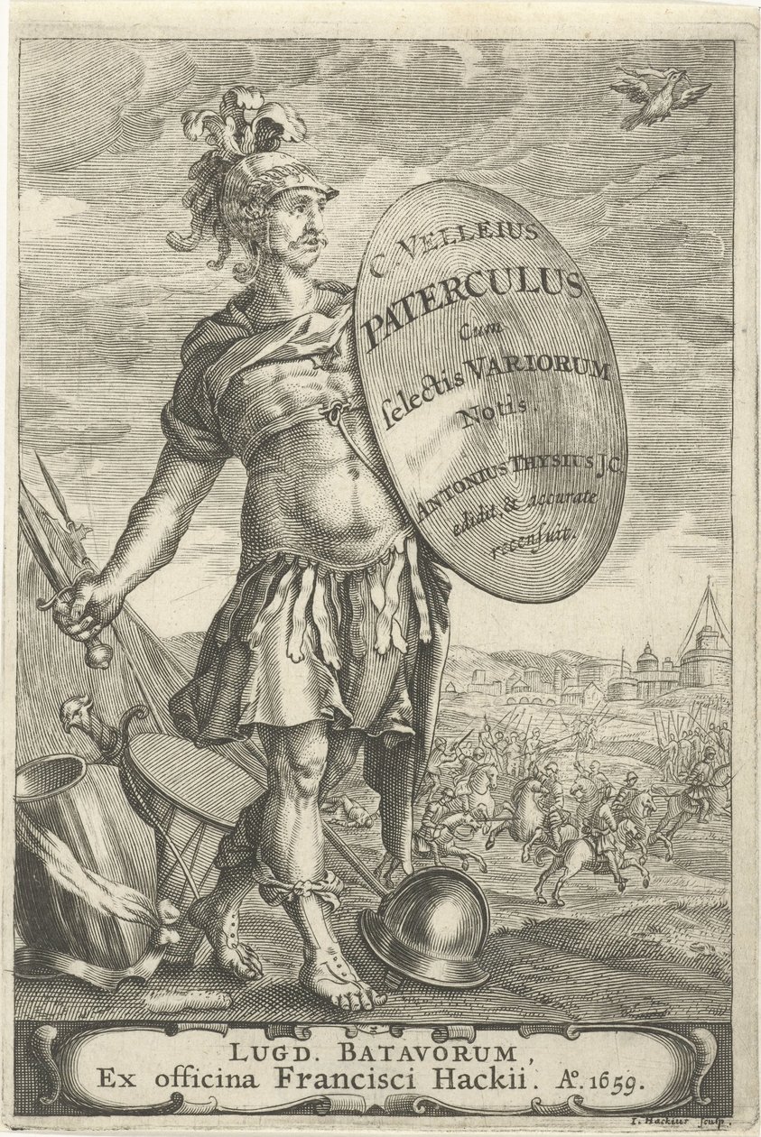 Roman Warrior Before a Battlefield by Johannes Hackius