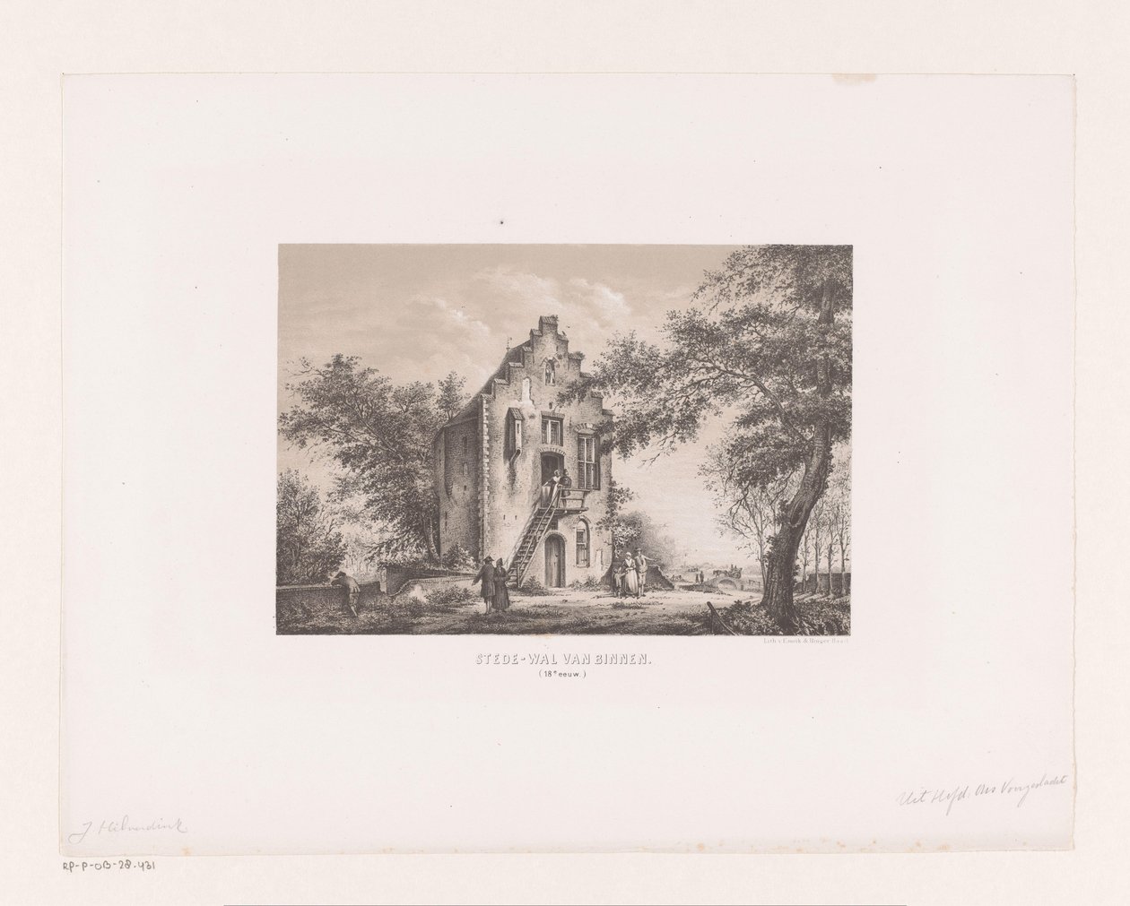 House on City Wall by Johannes Hilverdink (attributed to)