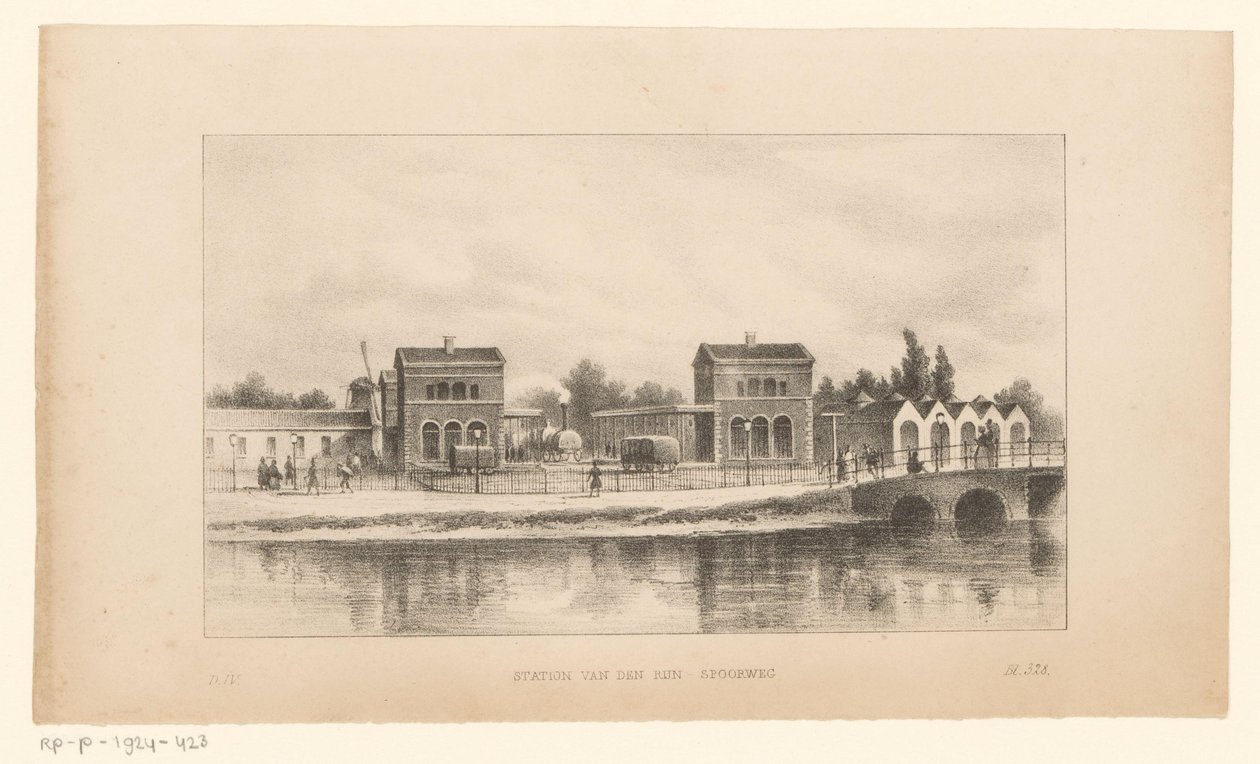 Rhine Railway Station in Amsterdam by Johannes Hilverdink (possibly)