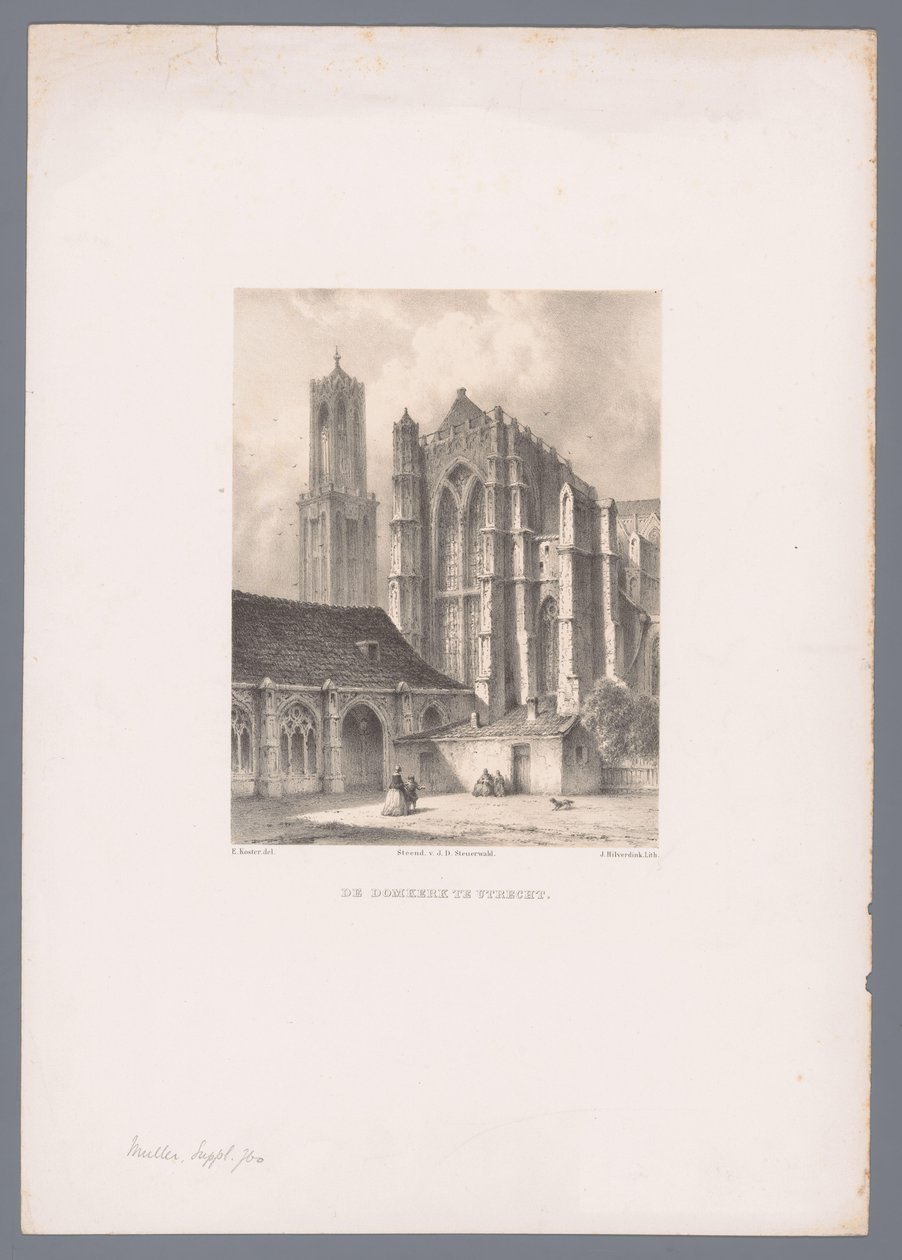 View of the Dom Church and Dom Tower in Utrecht by Johannes Hilverdink