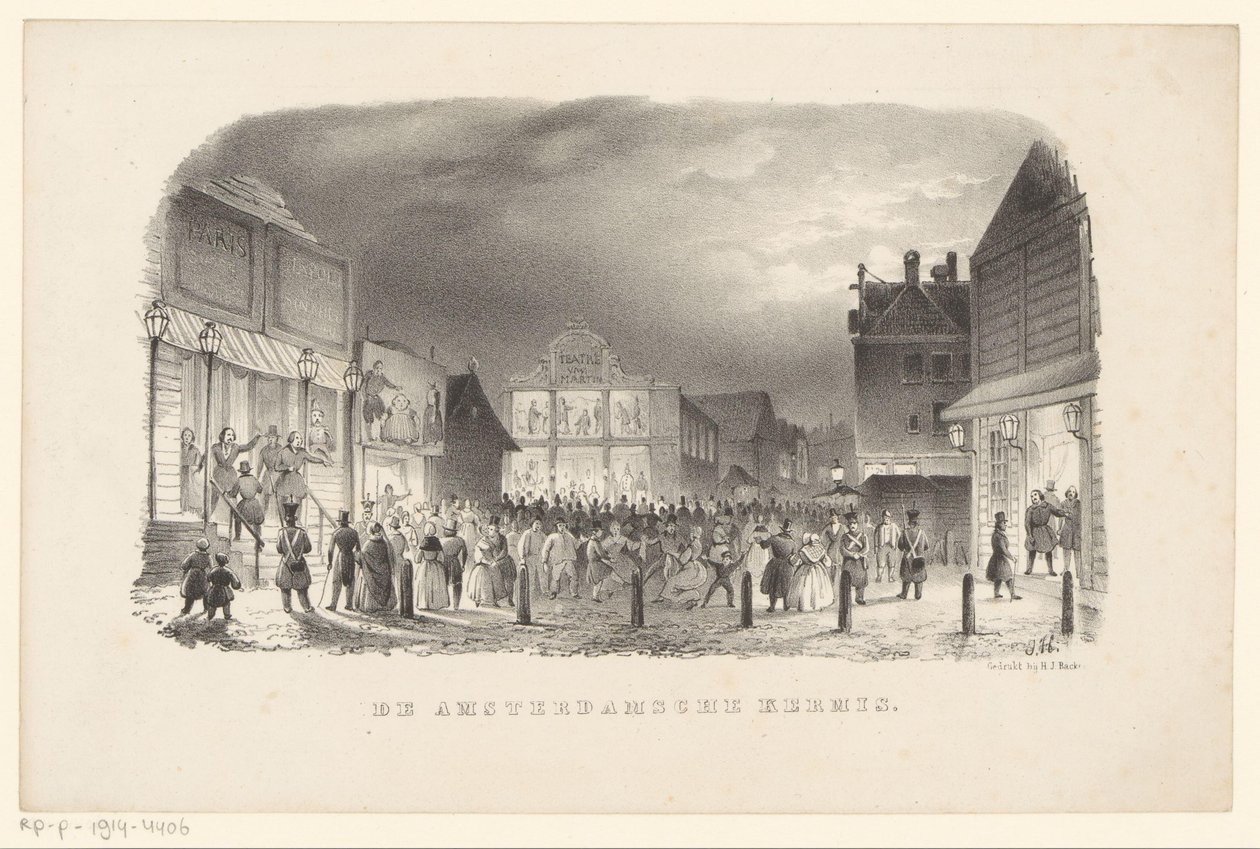 Fair on the Butter Market in Amsterdam by Johannes Hilverdink