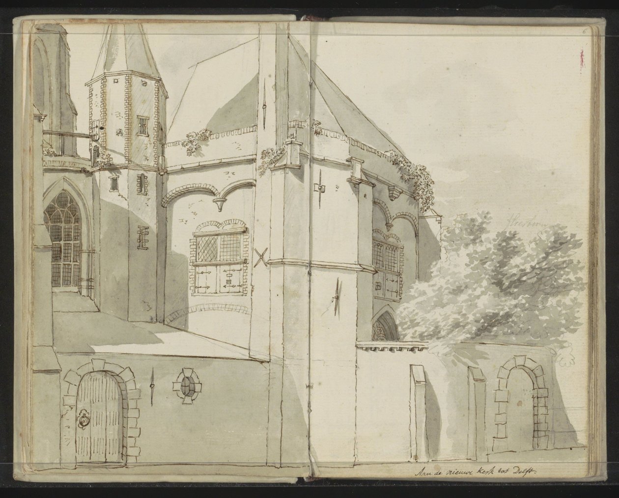 Side View of the New Church in Delft by Johannes Huibert Prins