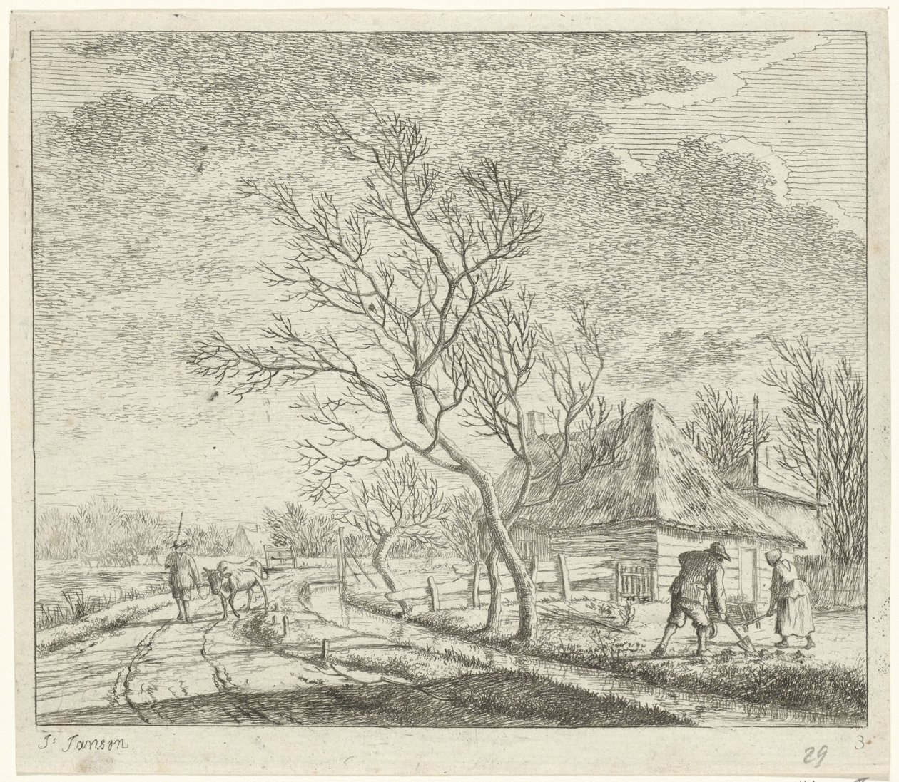 Landscape with Farm and Field by Johannes Janson