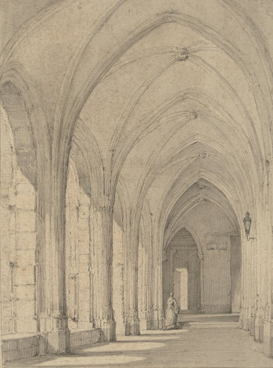 Cloister at the Cathedral of Utrecht by Johannes Jelgerhuis