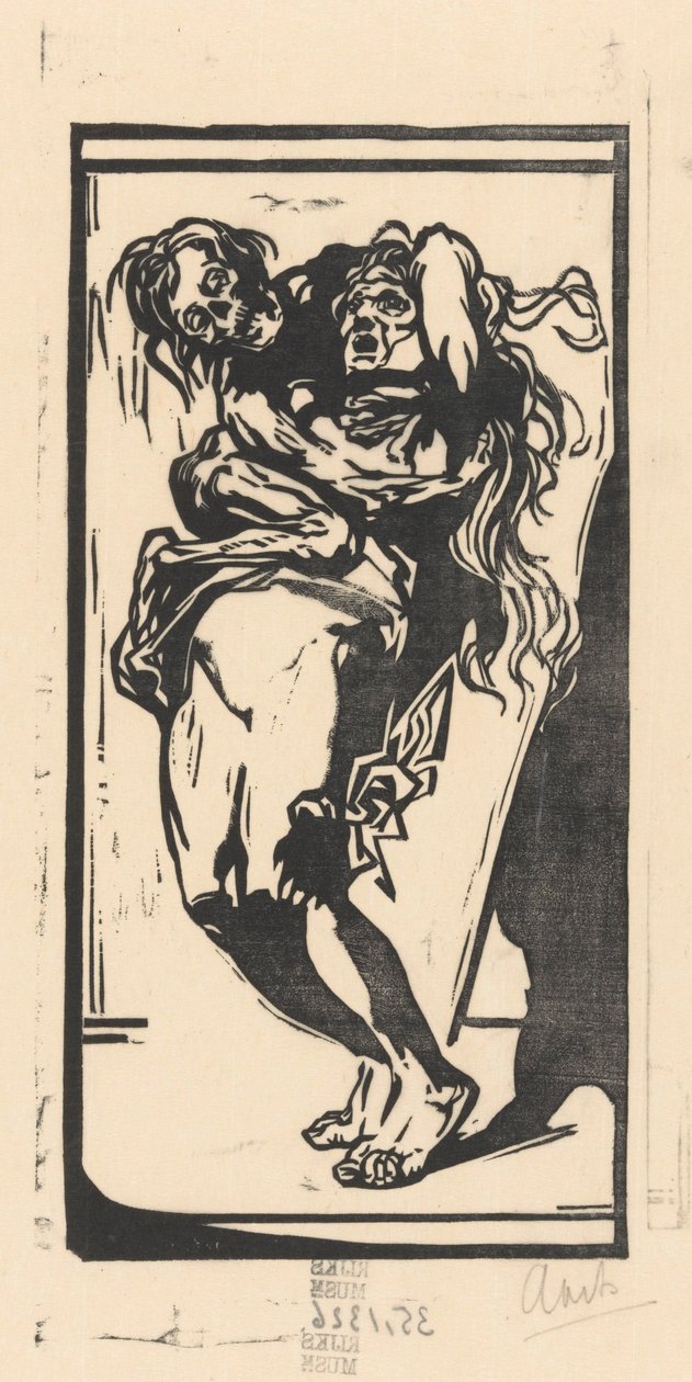 Death and a Woman by Johannes Josephus Aarts (signed by artist)