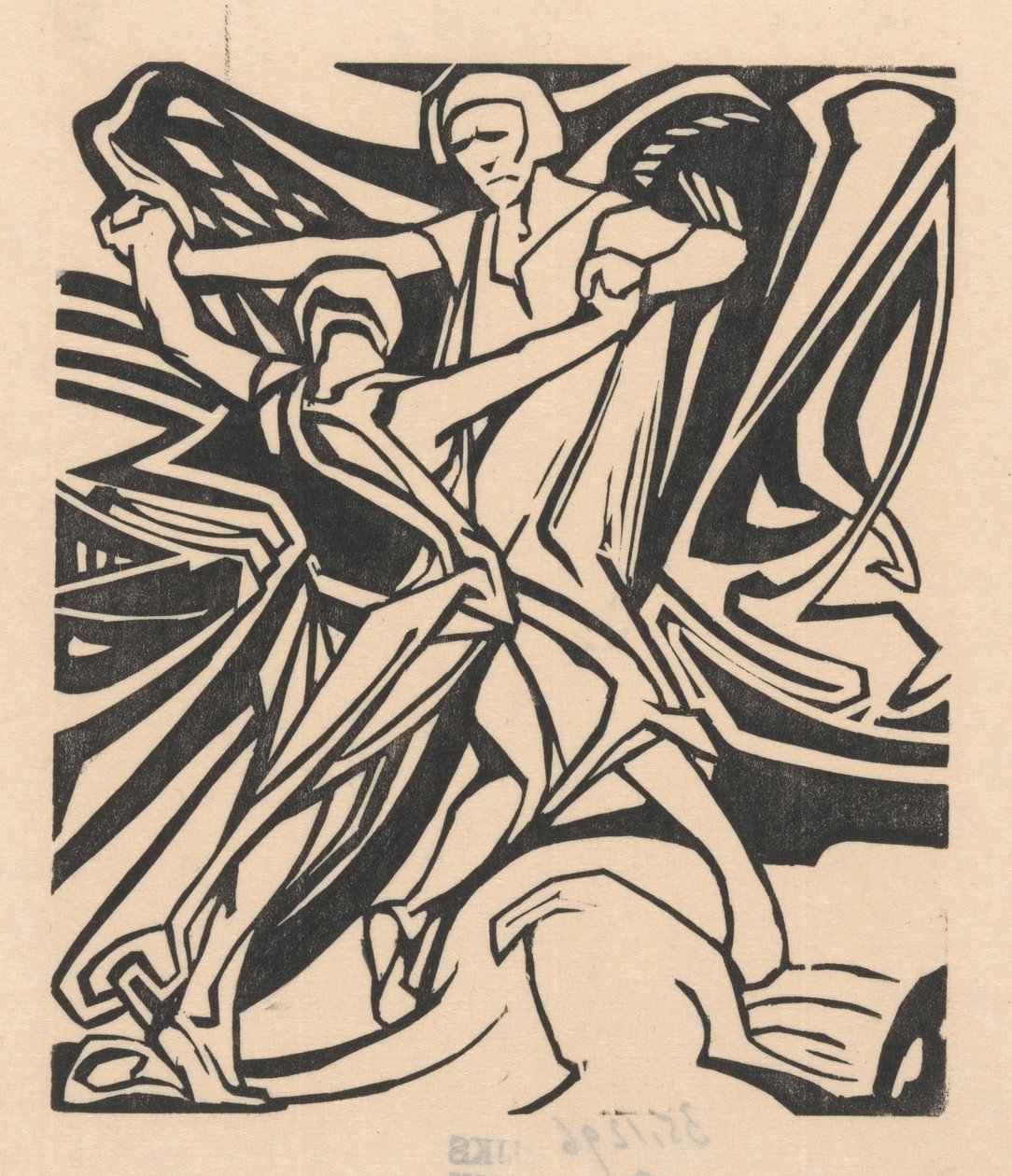Jacob Wrestling with the Angel by Johannes Josephus Aarts