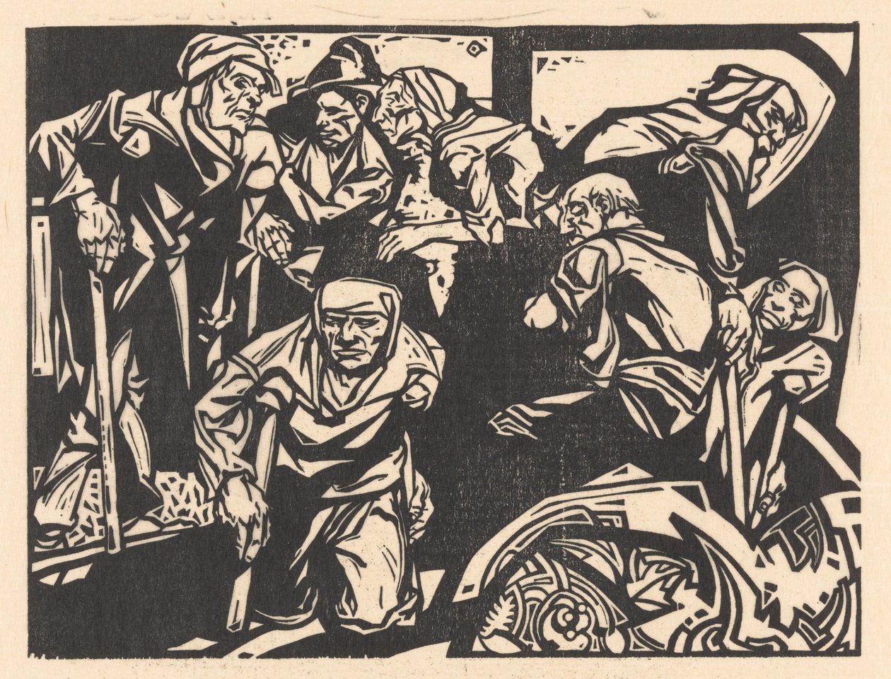 Men with Crutches by Johannes Josephus Aarts