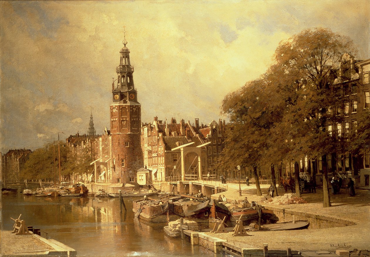 View of the Kalk Market, Amsterdam by Johannes Karel Christian Klinkenberg