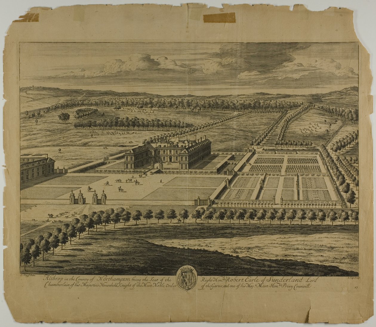 Althrop in the County of Northampton by Johannes Kip