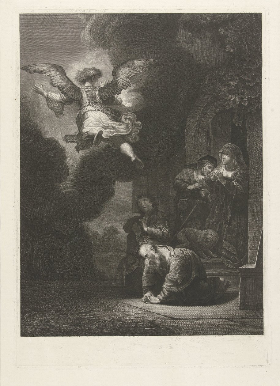 The Angel Leaves Tobias and His Family by Johannes Pieter de Frey