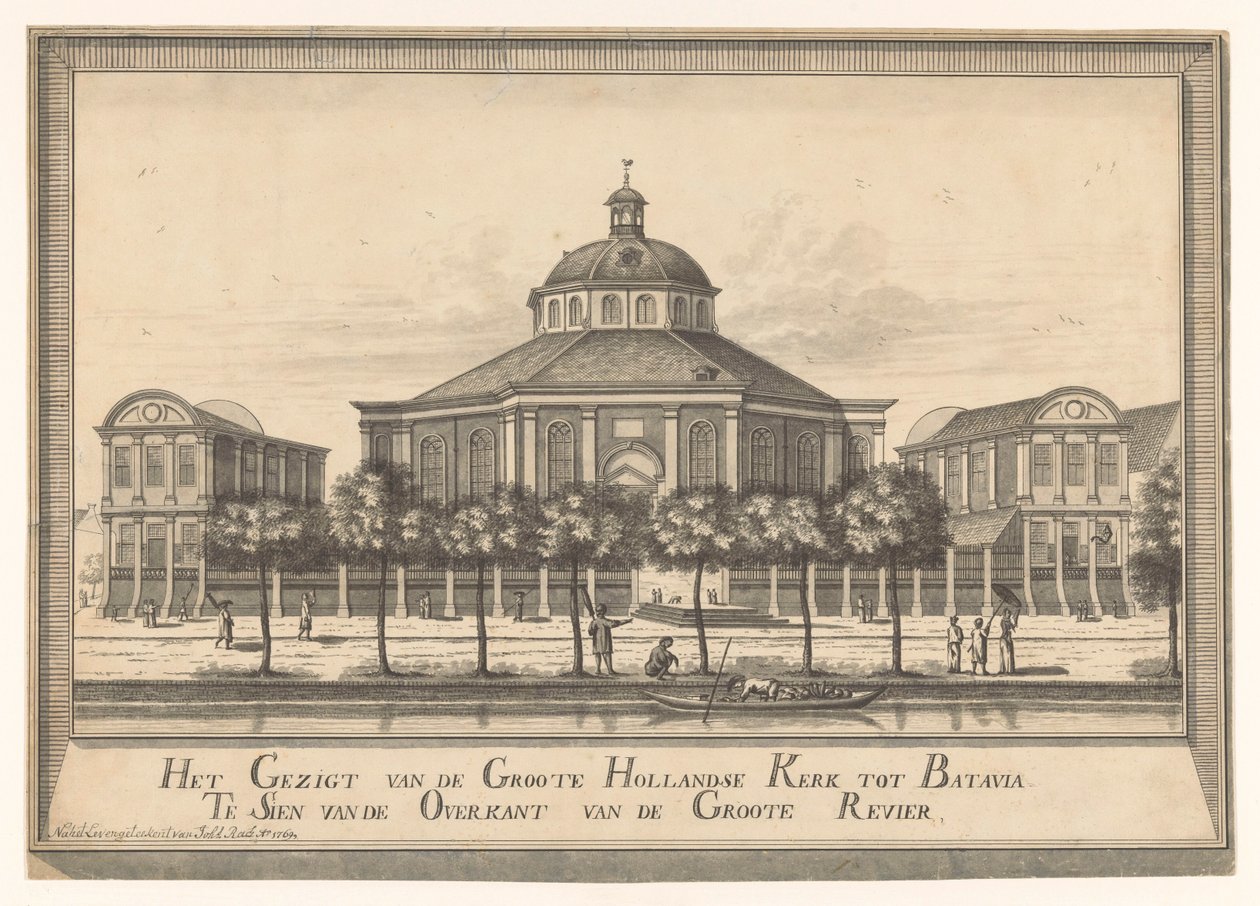 View of the New Dutch Church of Batavia by Johannes Rach