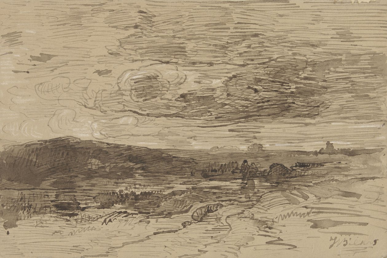 Heath in Drente by Johannes Warnardus Bilders