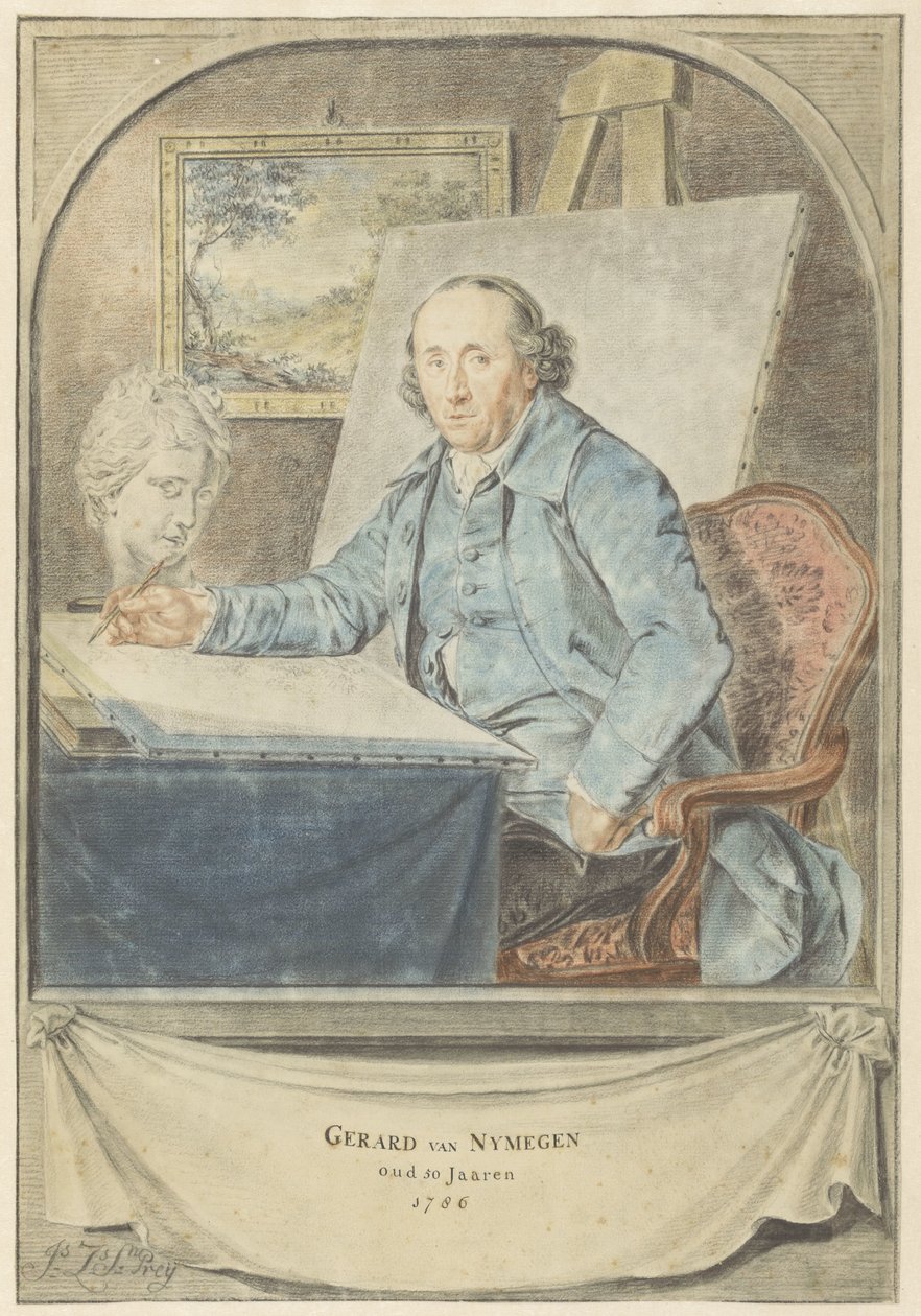 Portrait of Gerard van Nijmegen by Johannes Zacharias Simon Prey