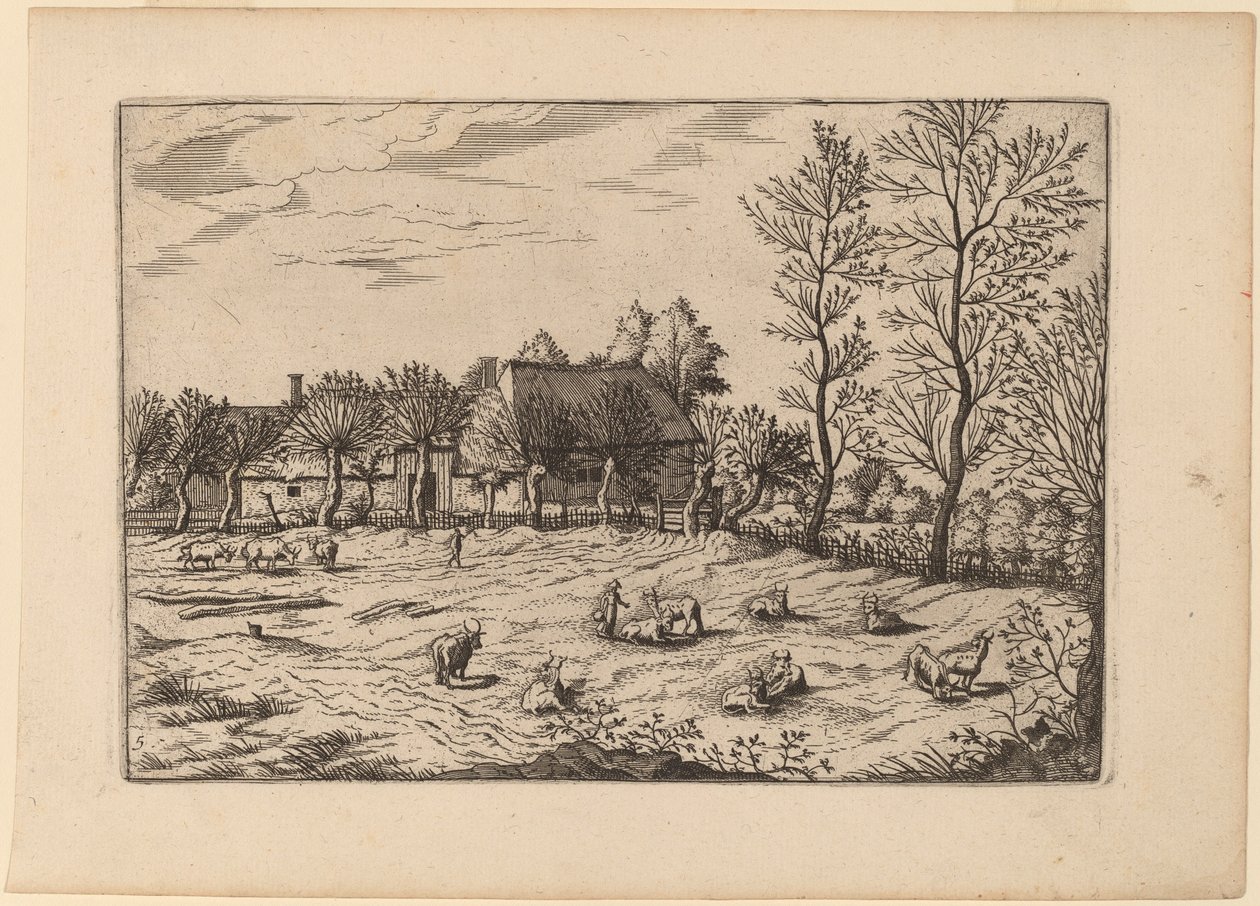 Farm by Johannes and Lucas van Doetechum after Master of the Small Landscapes