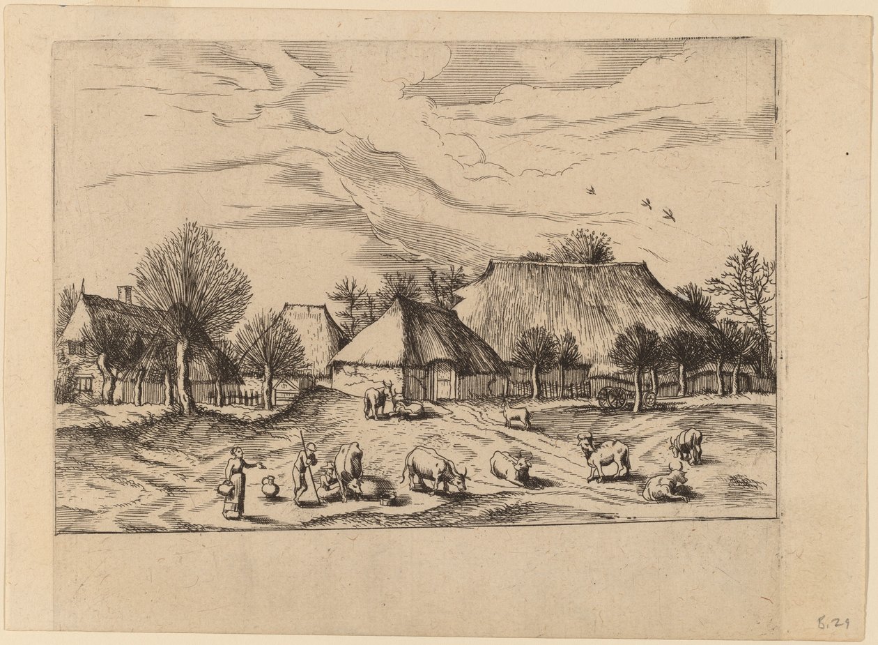 Farms by Johannes and Lucas van Doetechum after Master of the Small Landscapes