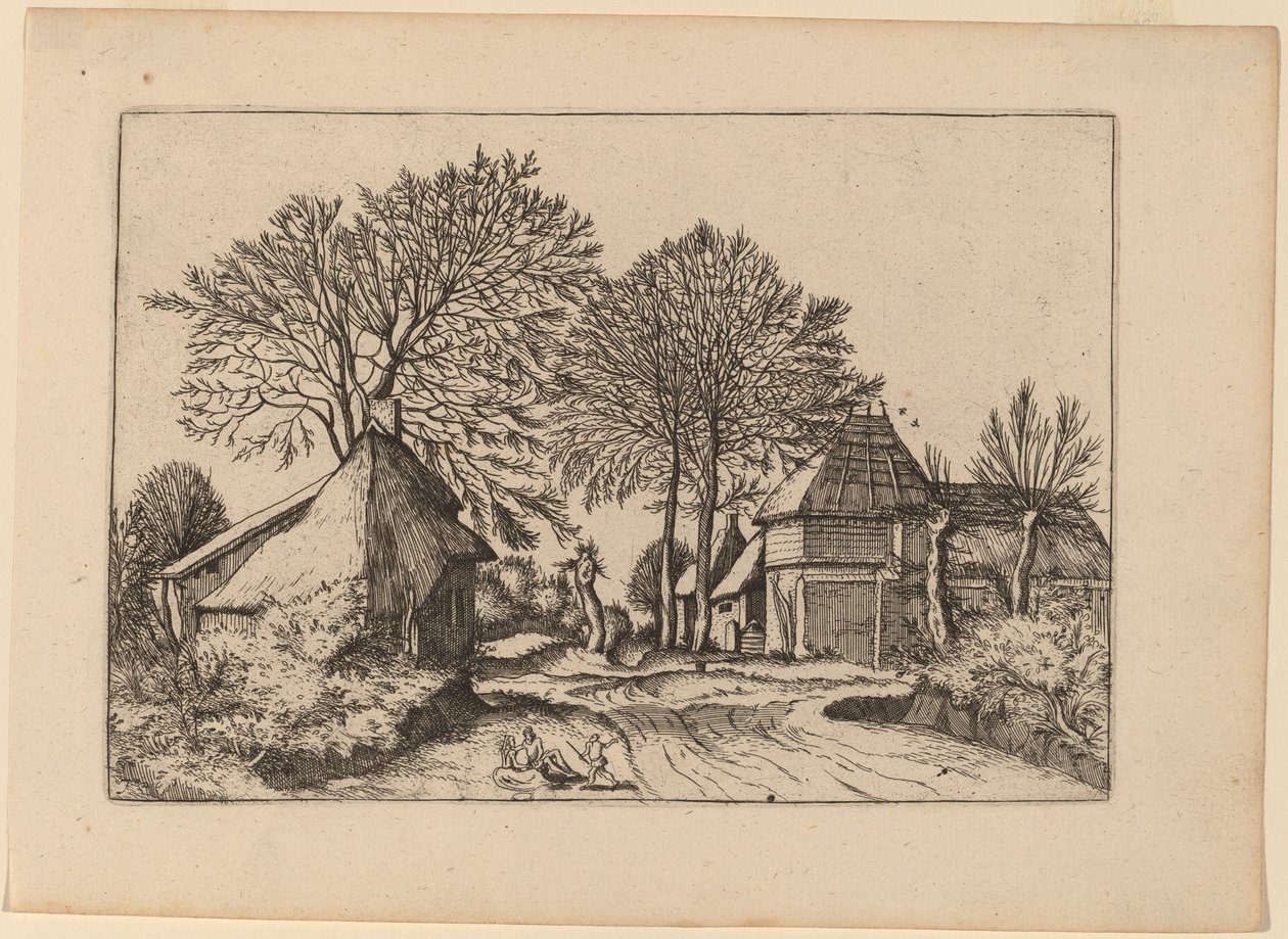 Road with Barn and Cottages by Johannes and Lucas van Doetechum after Master of the Small Landscapes