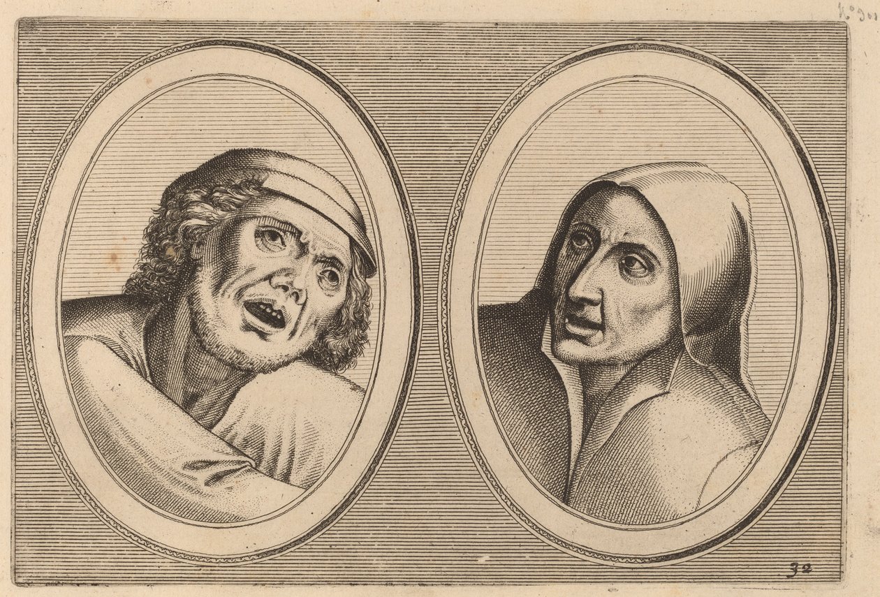 "Harme Snap-op" and "Keursje-sonder-naed" by Johannes and Lucas van Doetechum after Pieter Bruegel the Elder