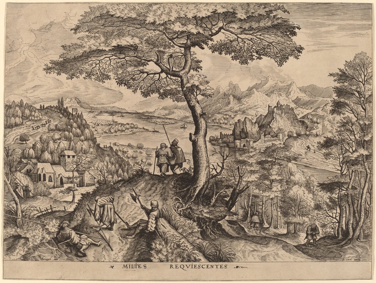 Milites Requiescentes (Soldiers at Rest) by Johannes and Lucas van Doetechum after Pieter Bruegel the Elder