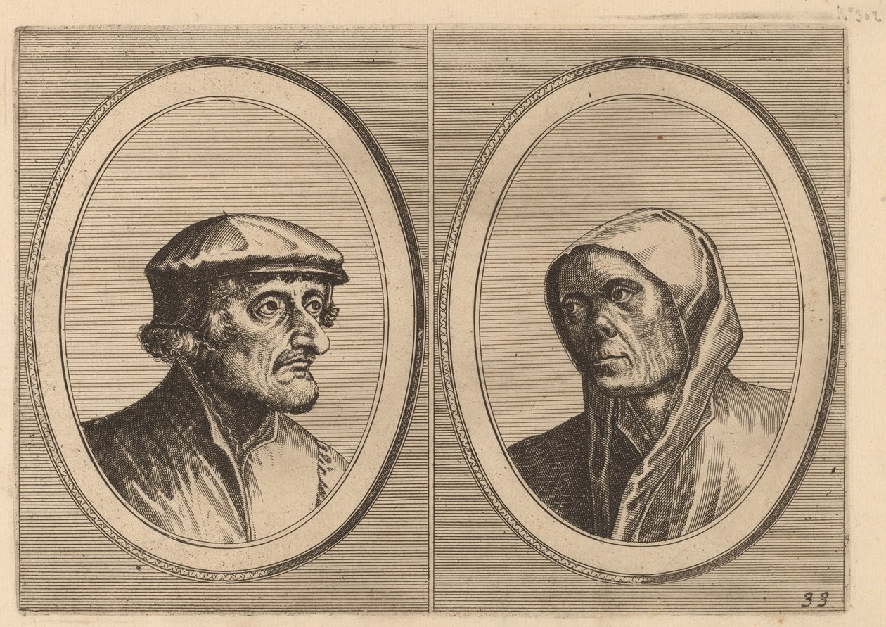 "Careful Krijn" and "Little Brother Piggy Bank" by Johannes and Lucas van Doetechum after Pieter Bruegel the Elder