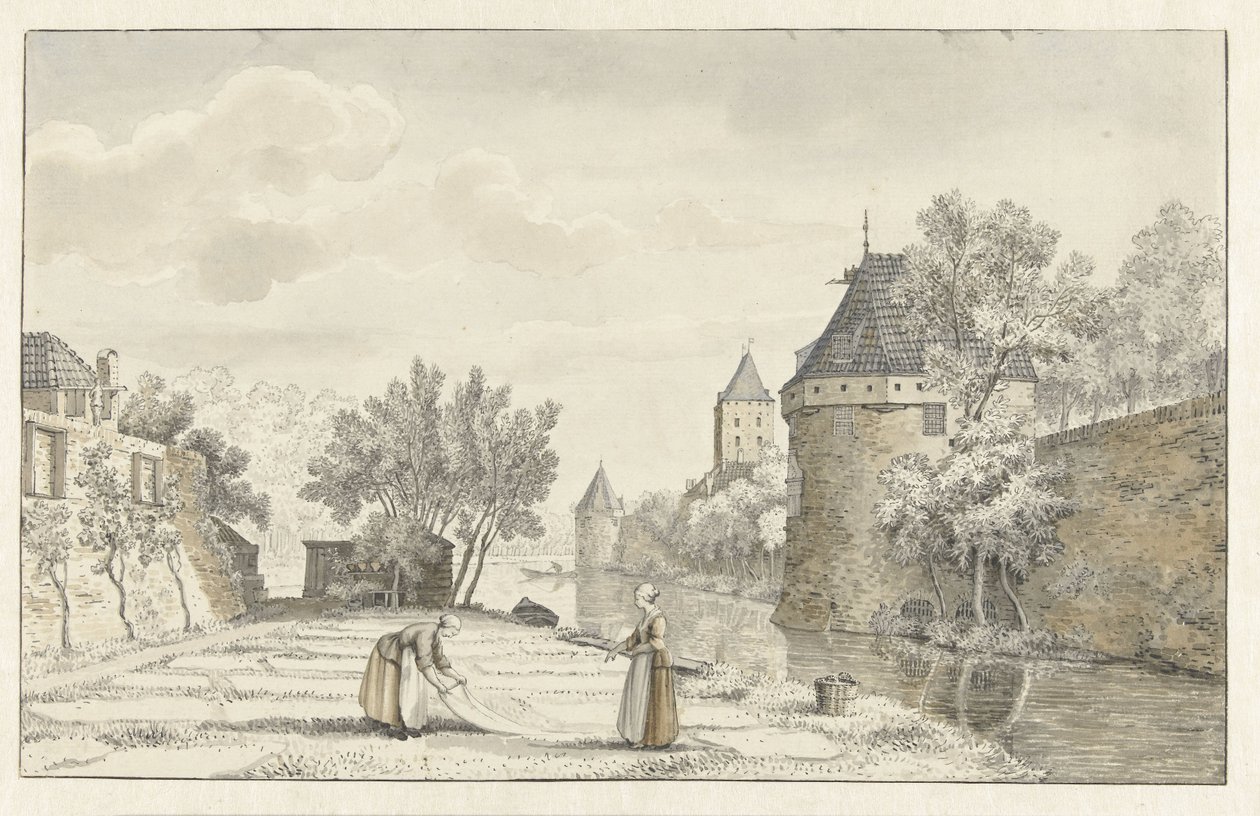 View of the Plompetoren in Utrecht by Johannes de Bosch