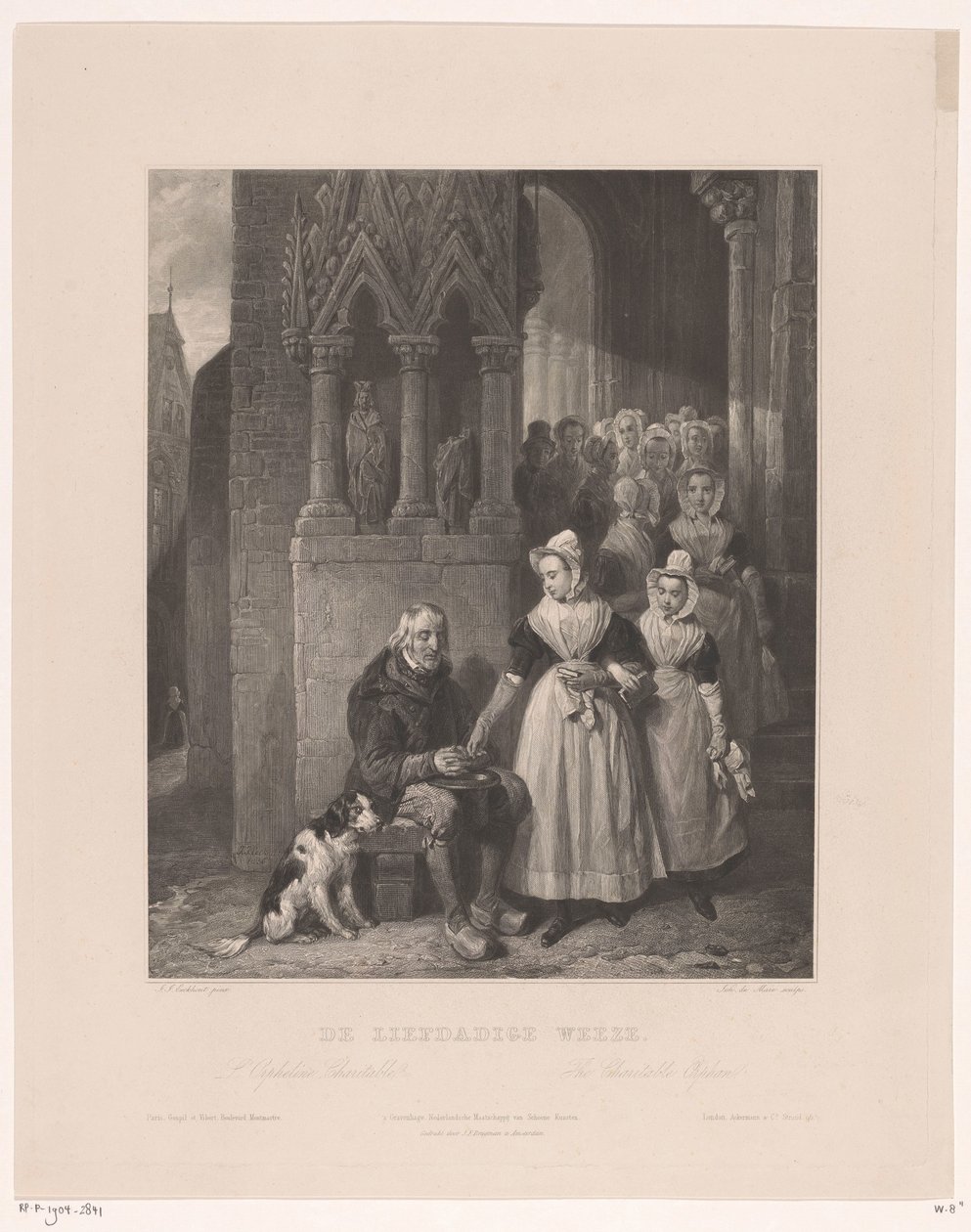 Orphan Girl Giving Alms to a Beggar (The Charitable Orphan) by Johannes de Mare