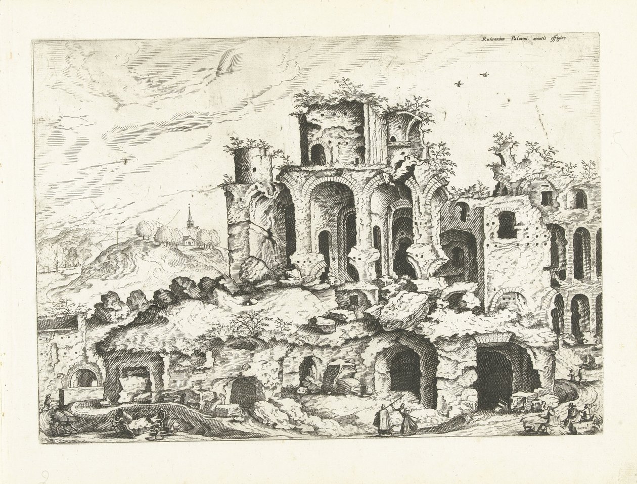 Third View of the Ruins of the Palatine by Johannes of Lucas van Doetechum (attributed to)