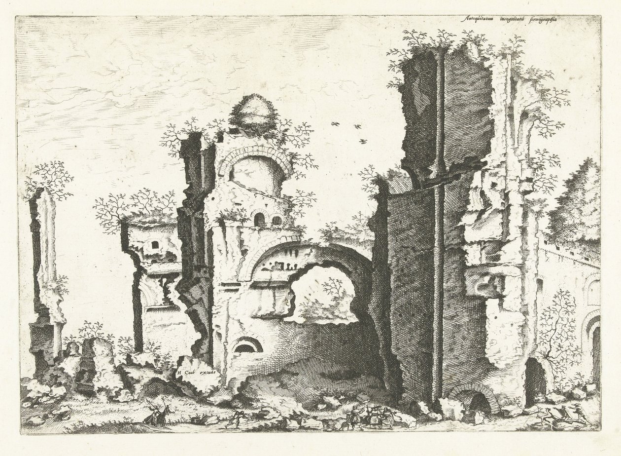View of Ruins, Possibly the Baths of Caracalla by Johannes of Lucas van Doetechum (attributed to)