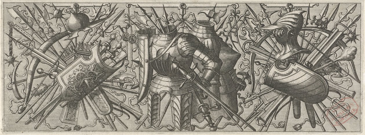 Frieze with Two Cuirasses by Johannes of Lucas van Doetechum