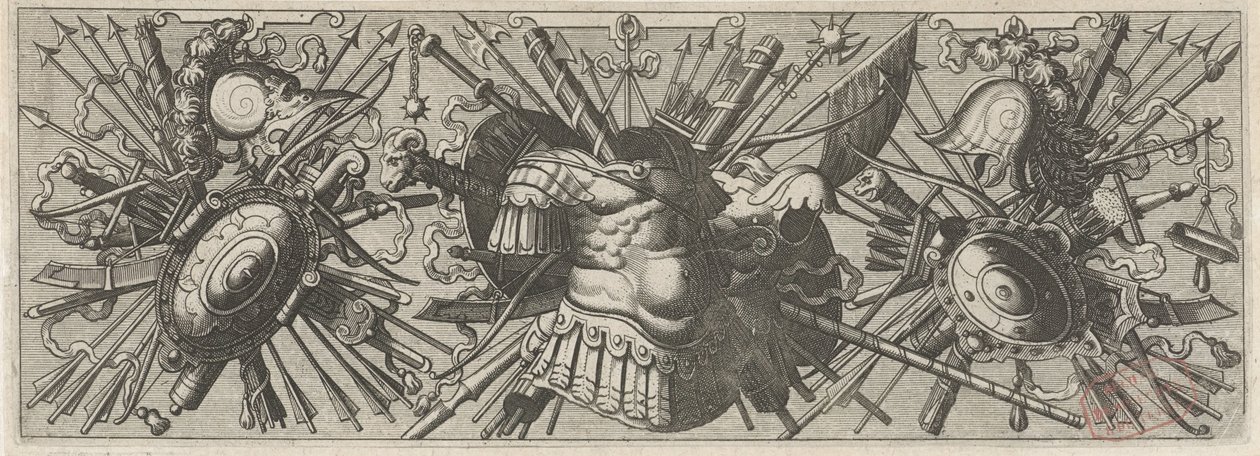 Panoplia. Frieze with Roman Weapons, Lower Part by Johannes of Lucas van Doetechum