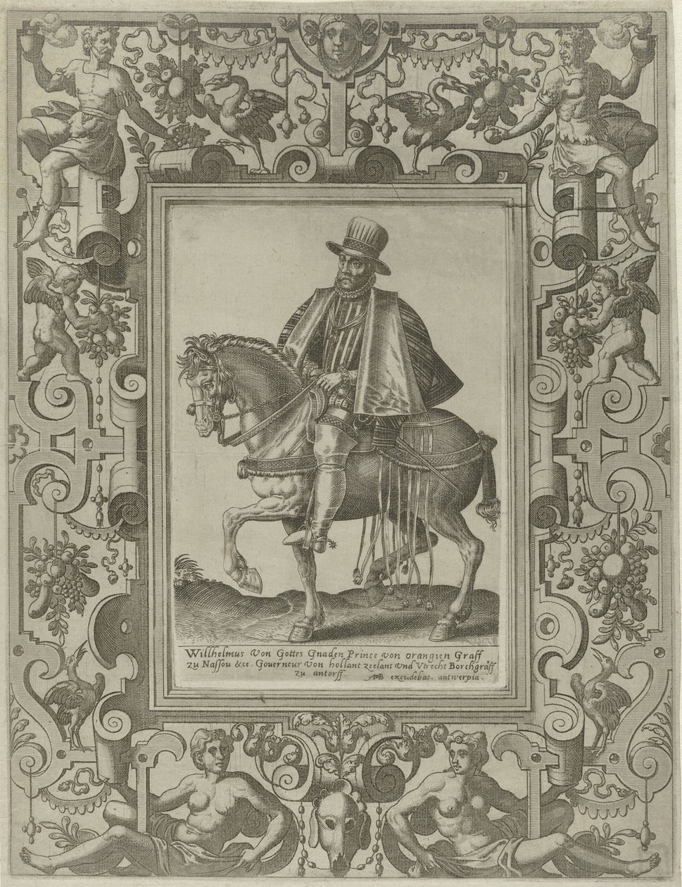 Equestrian Portrait of William I, Prince of Orange by Johannes of Lucas van Doetechum