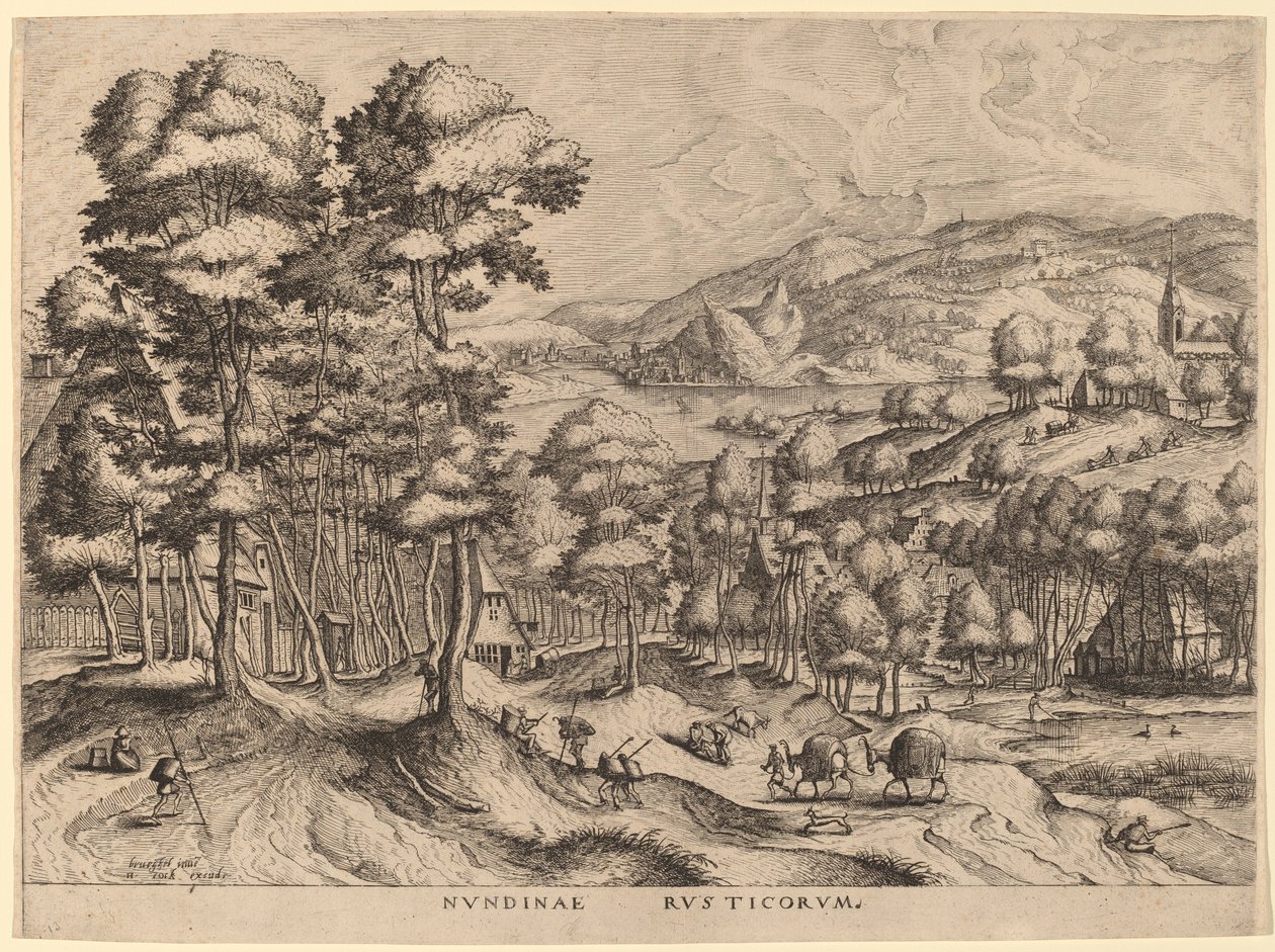 Rustic Market by Johannes van Doetechum the Elder and Lucas