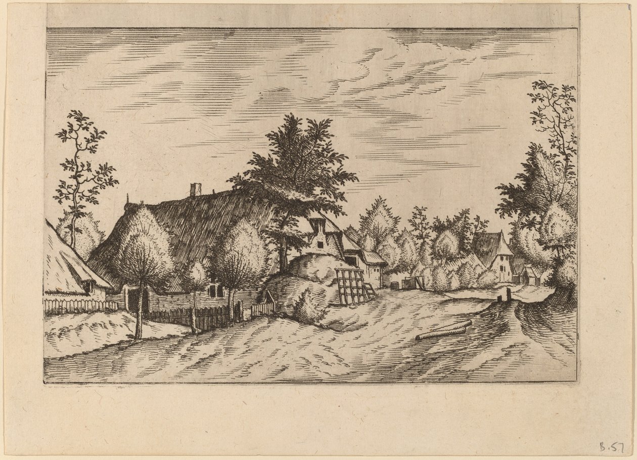 Village Street by Johannes van Doetechum, the Elder and Lucas