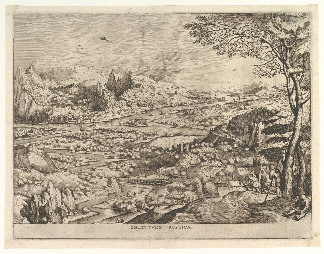 Rustic Solicitude from The Large Landscapes by Johannes van Doetecum I