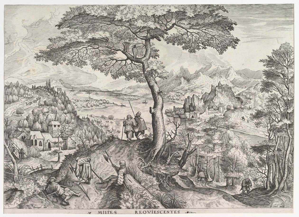 Soldiers at Rest by Johannes van Doetecum I