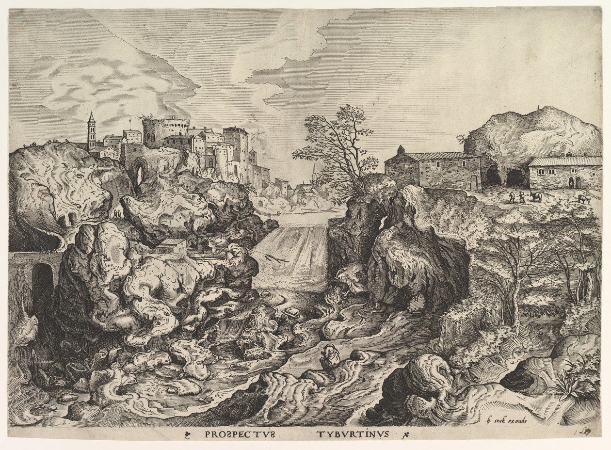 View of the Tiber Tivoli Prospectus Tyburtinus from The Large Landscapes by Johannes van Doetecum I