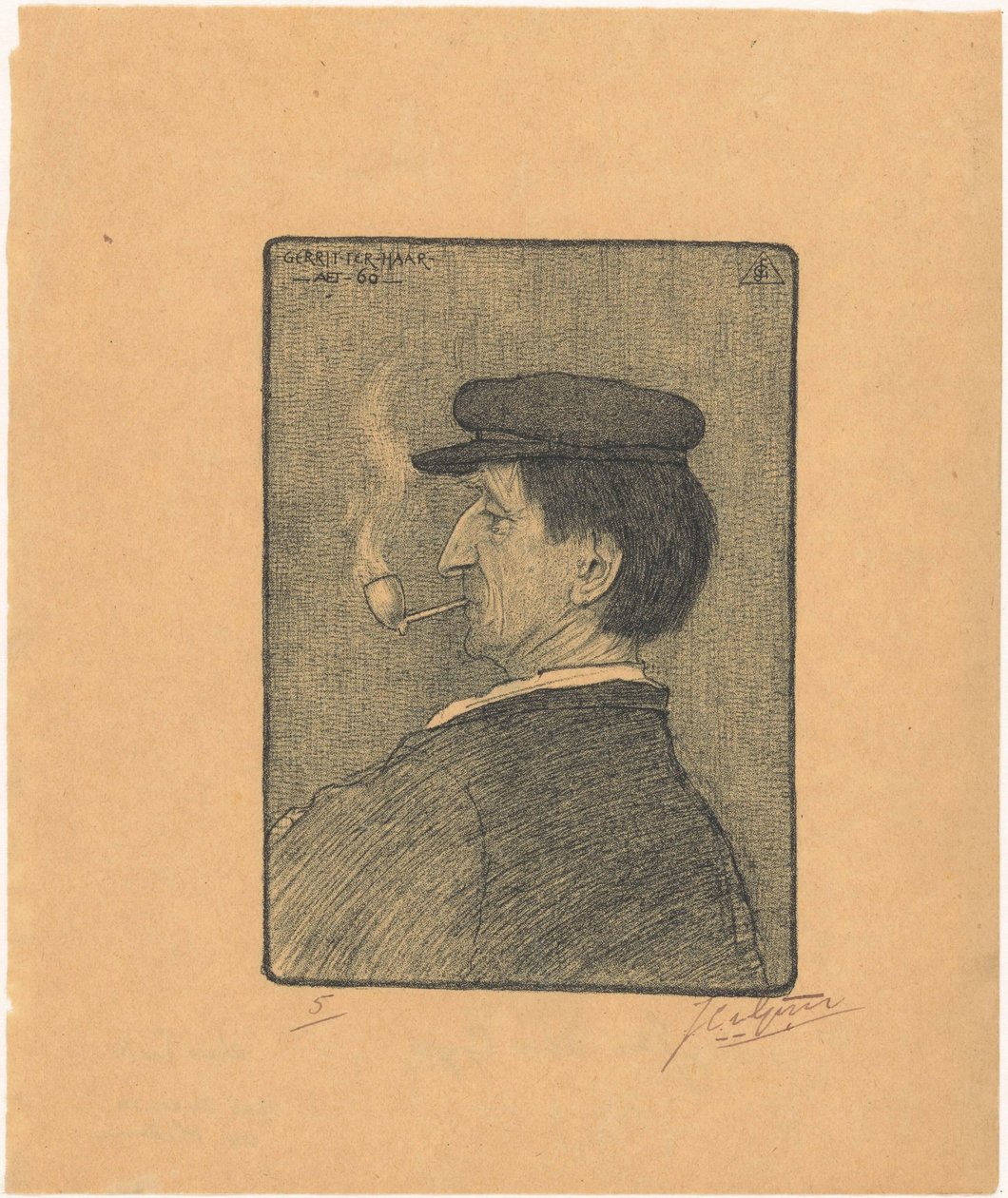Portrait of Gerrit ter Haar by Johannes van Gijn (signed by artist)