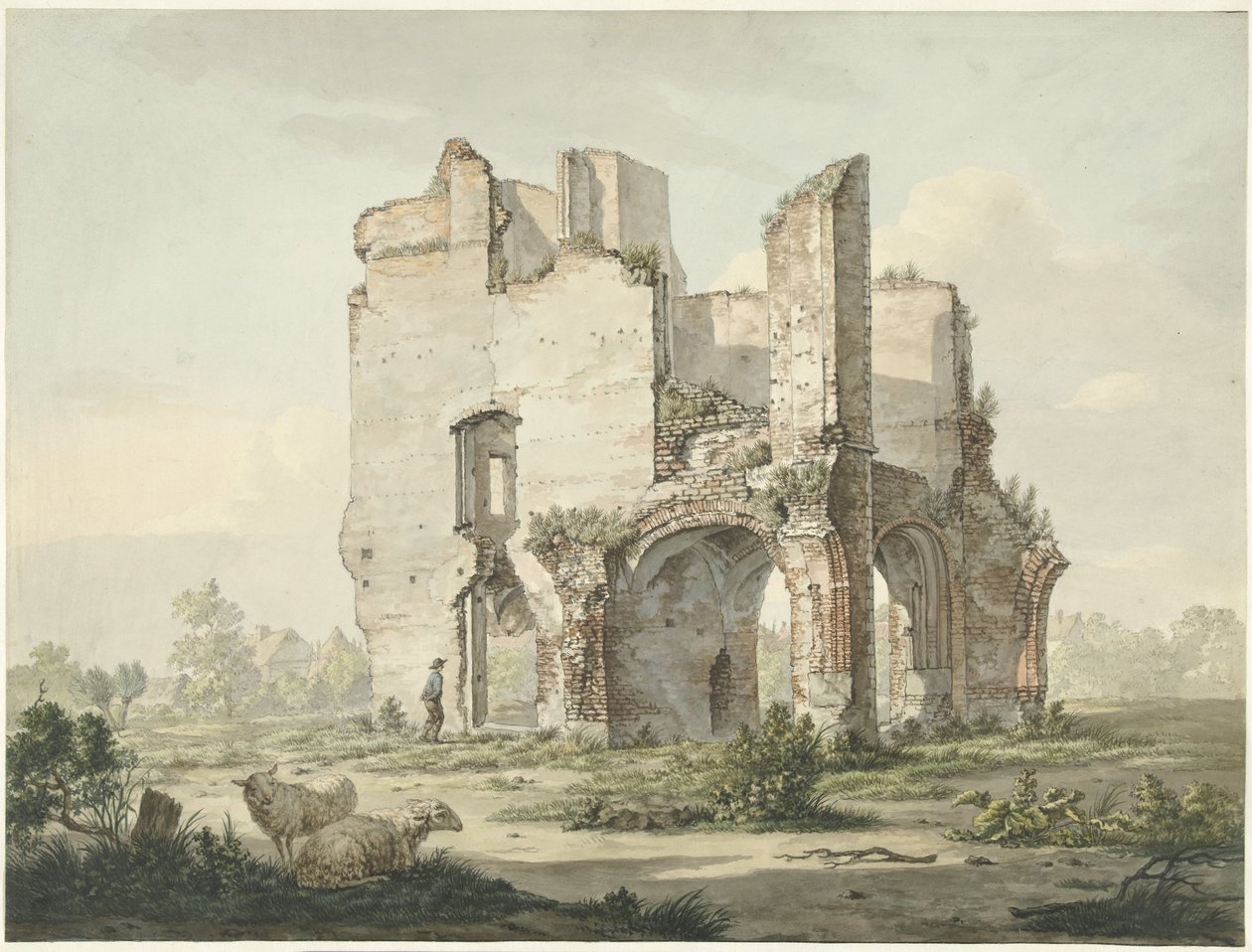 The Ruins of the Abbey of Rijnsburg by Johannes van Lexmond