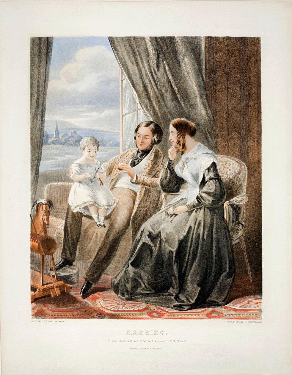 Married, litho by Thomas Fairland, published by Ackermann and Co., 1840 by John Absolon