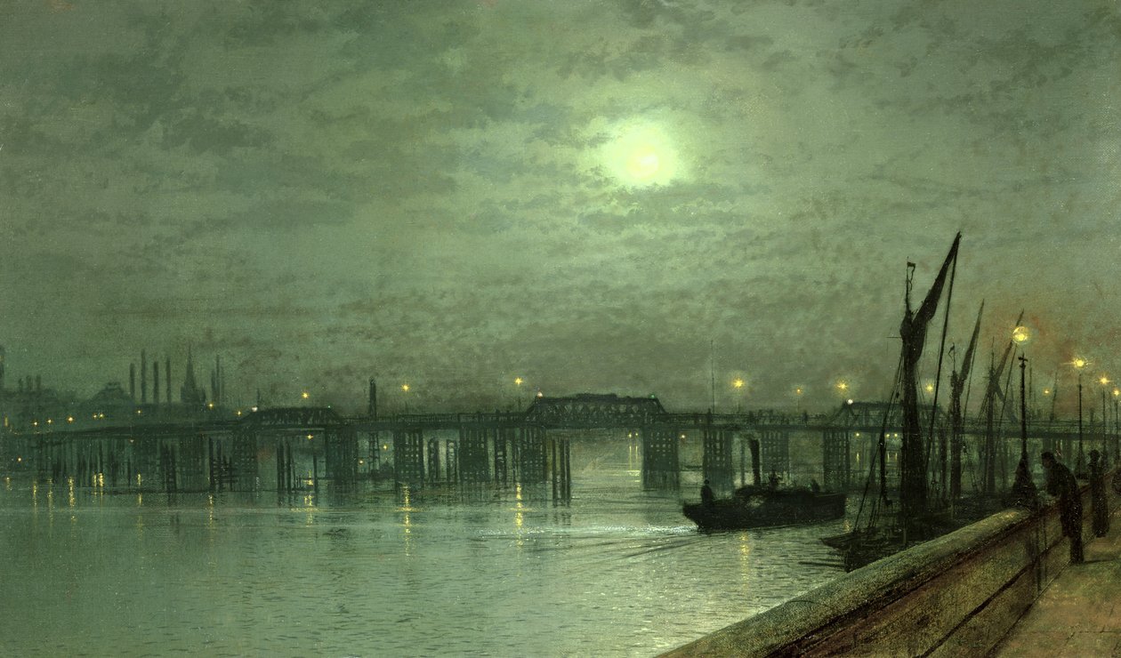 Battersea Bridge by Moonlight by John Atkinson Grimshaw
