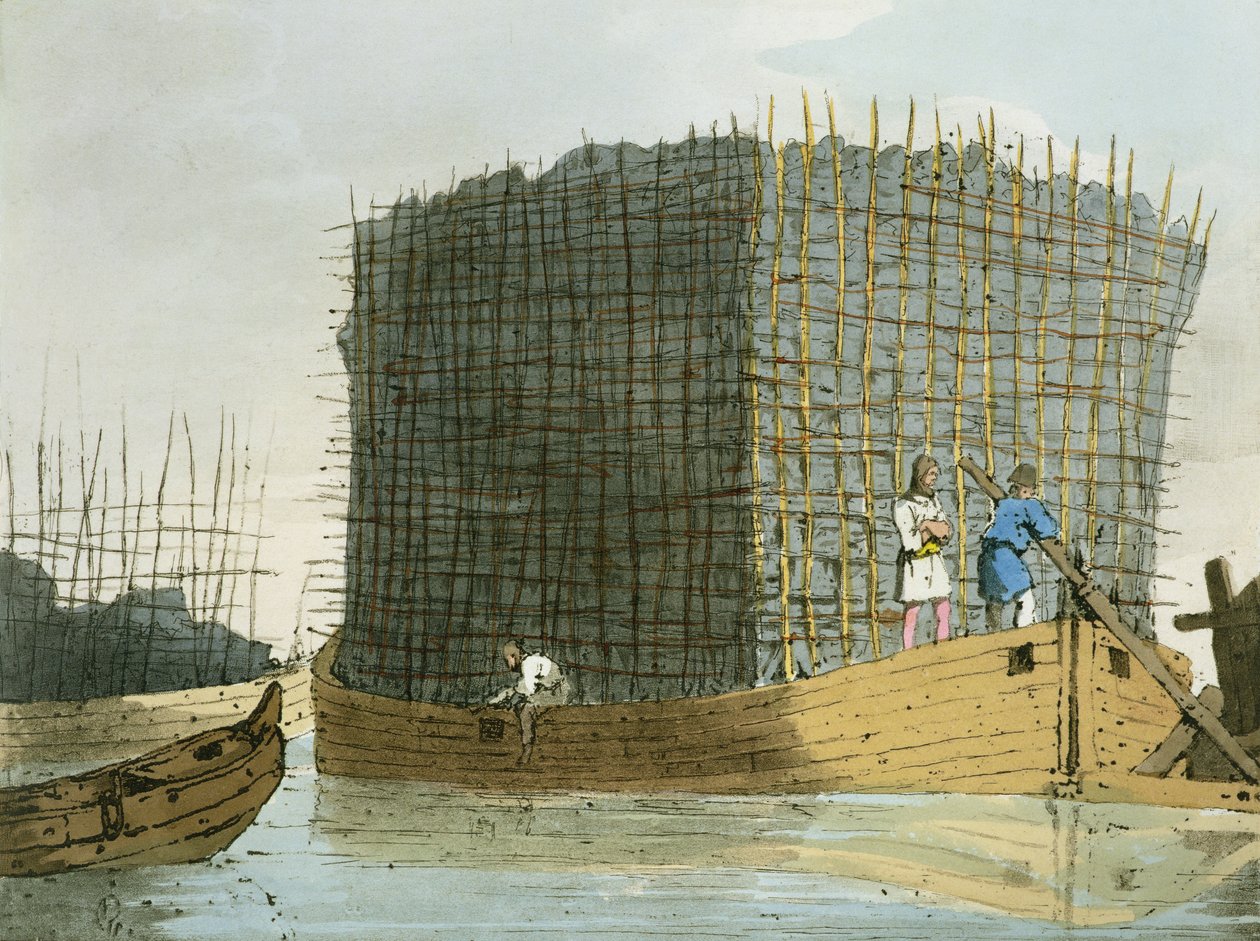 Charcoal Bark, etched by the artist, published 1803 by John Augustus Atkinson