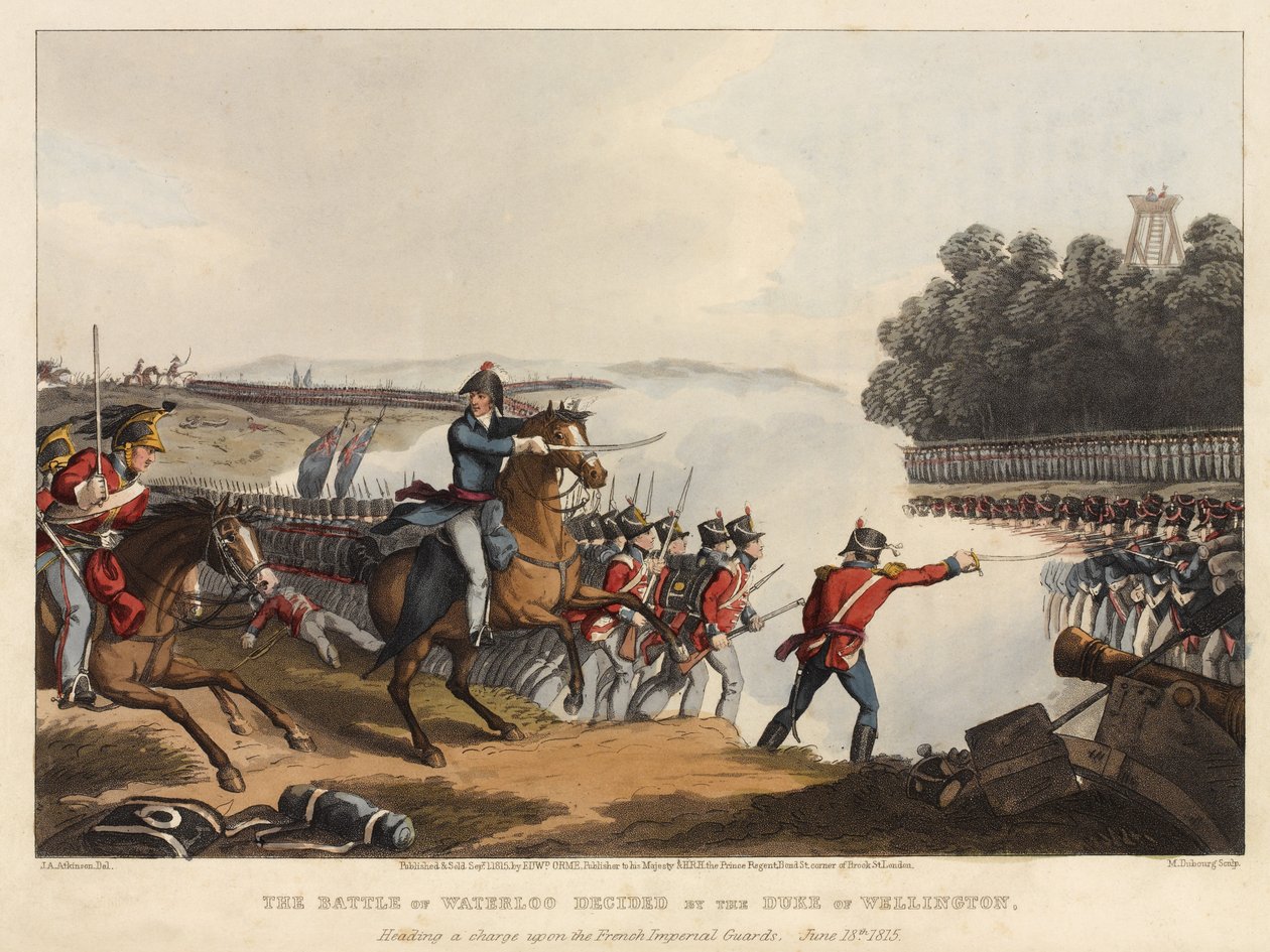 The Battle of Waterloo Decided by the Duke of Wellington, Heading a ...