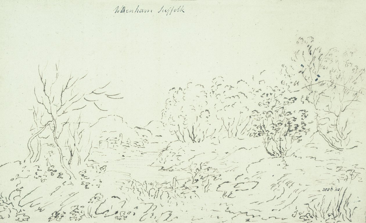 Landscape with a Stream at Wenham by John Constable