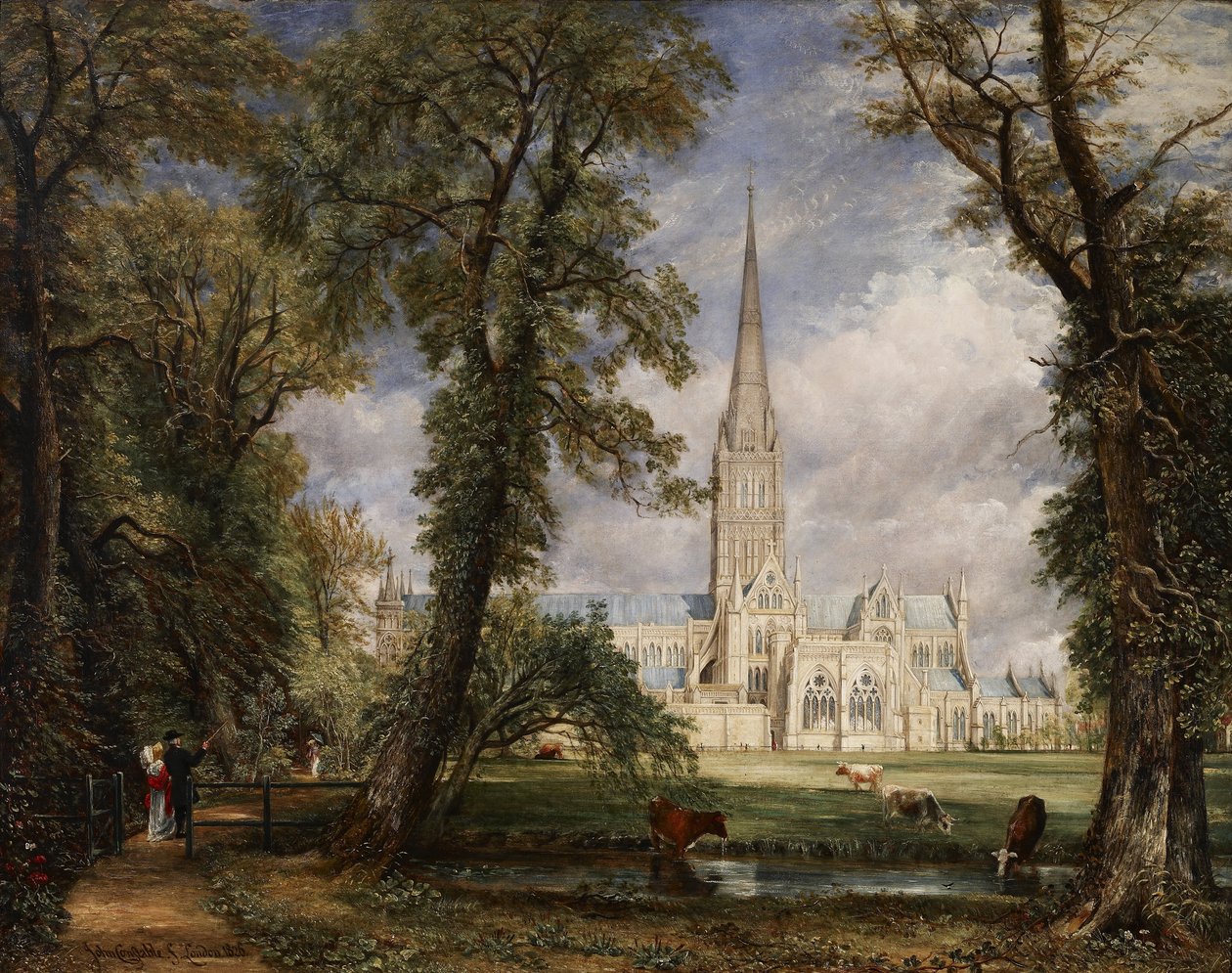 Salisbury Cathedral from the Bishops Garden by John Constable