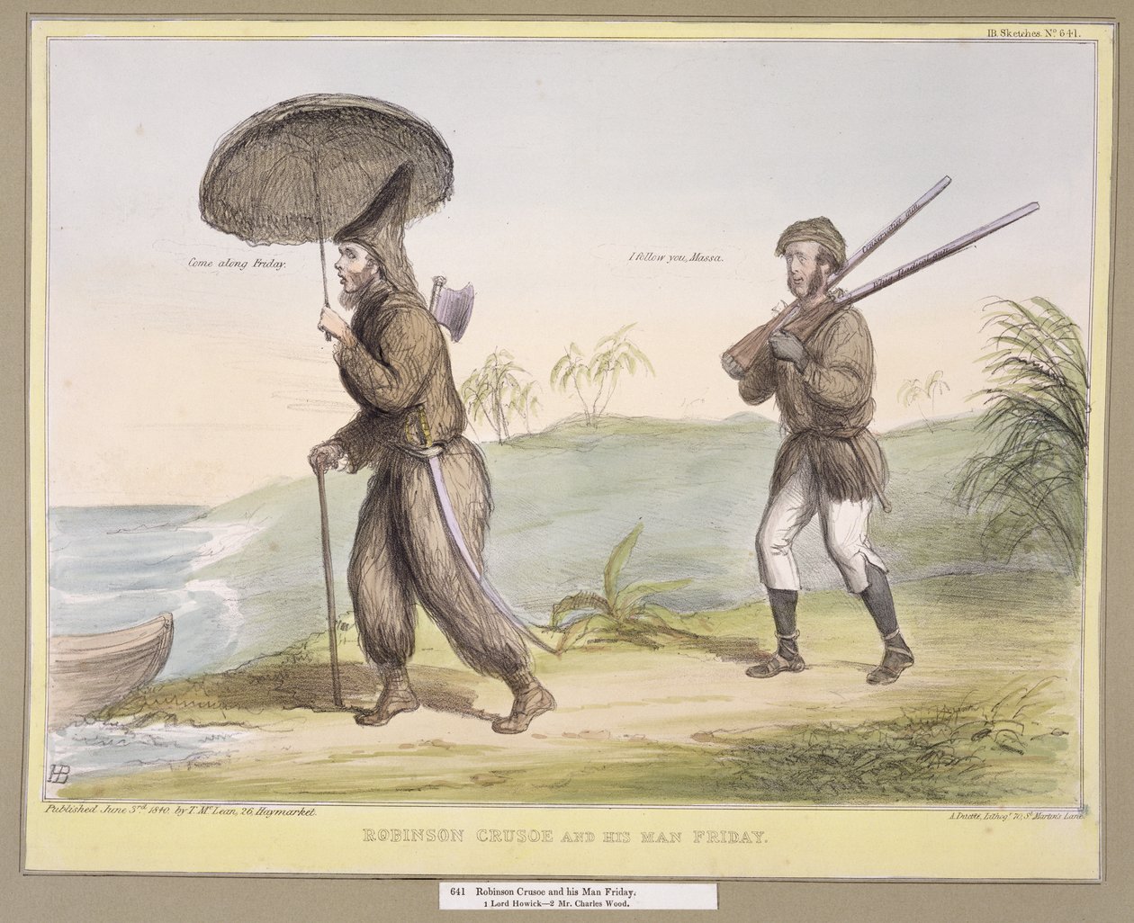 Robinson Crusoe and his Man Friday by John Doyle