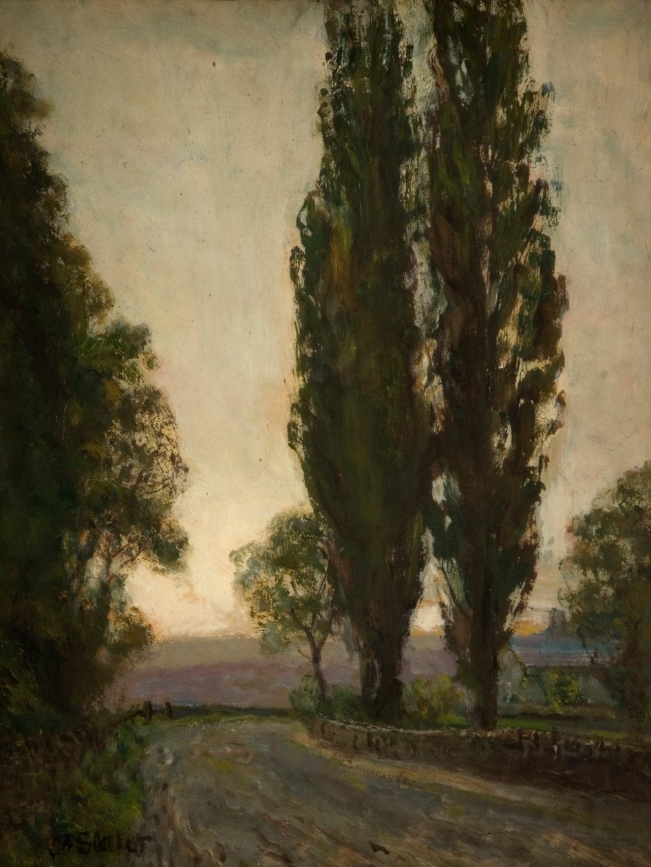 Lombardy Poplars by John Falconar Slater