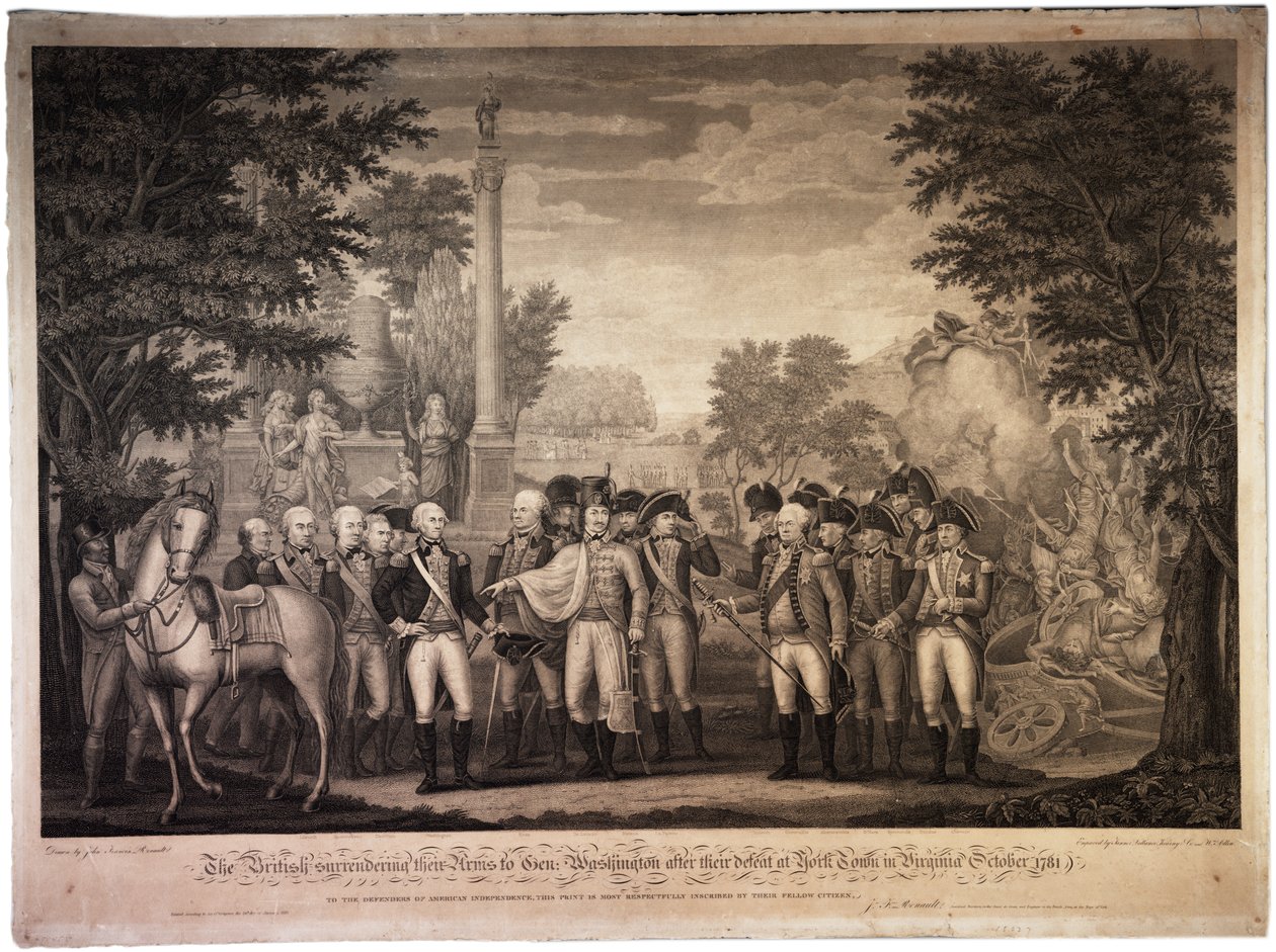 The British Surrendering Their Arms to Gen. Washington at Yorktown by John Francis Renault