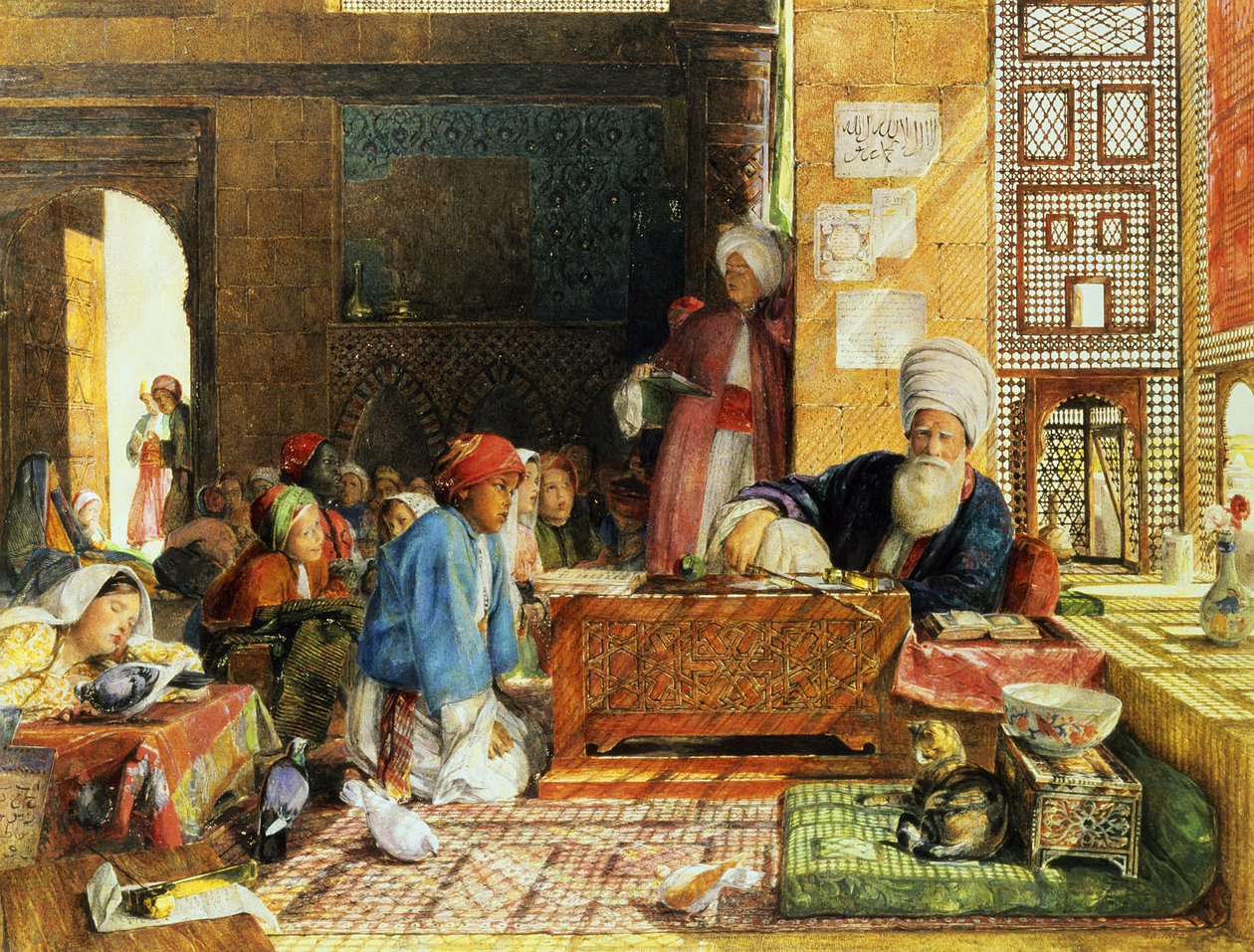 Interior of a School, Cairo, 1890 by John Frederick Lewis