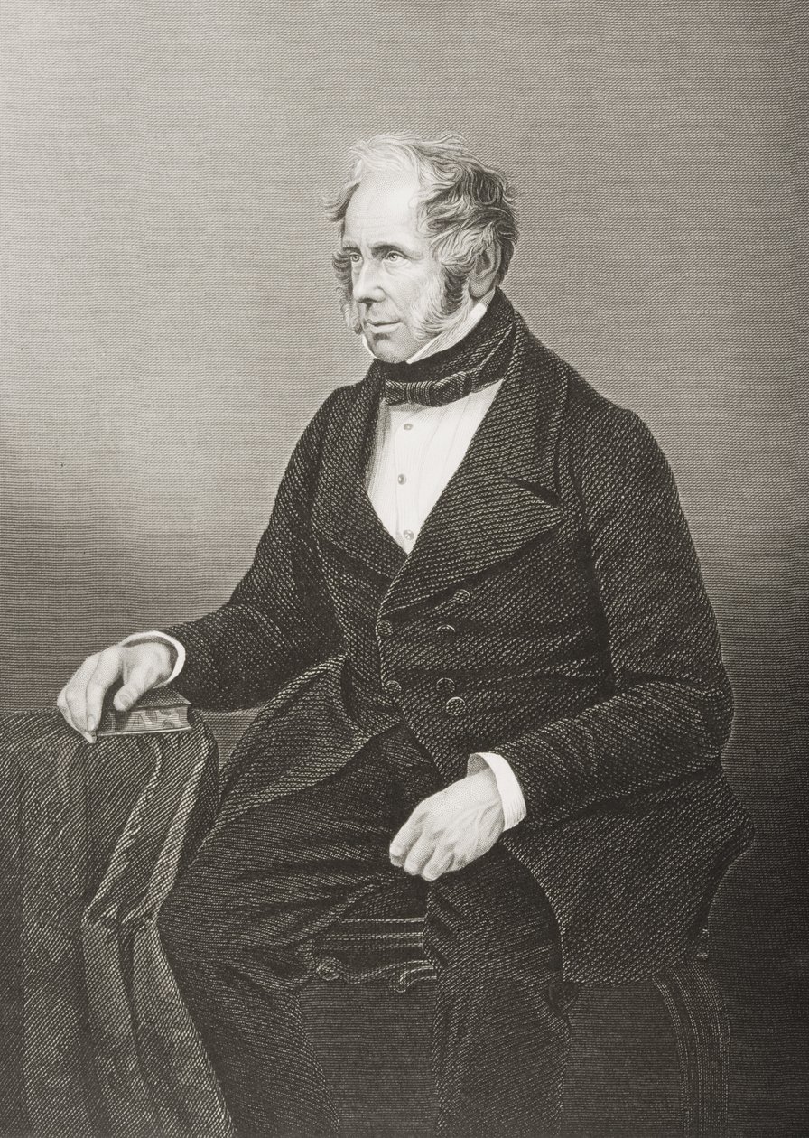 Henry John Temple, 3rd Viscount Palmerston, engraved by D.J. Pound from a photograph, from 